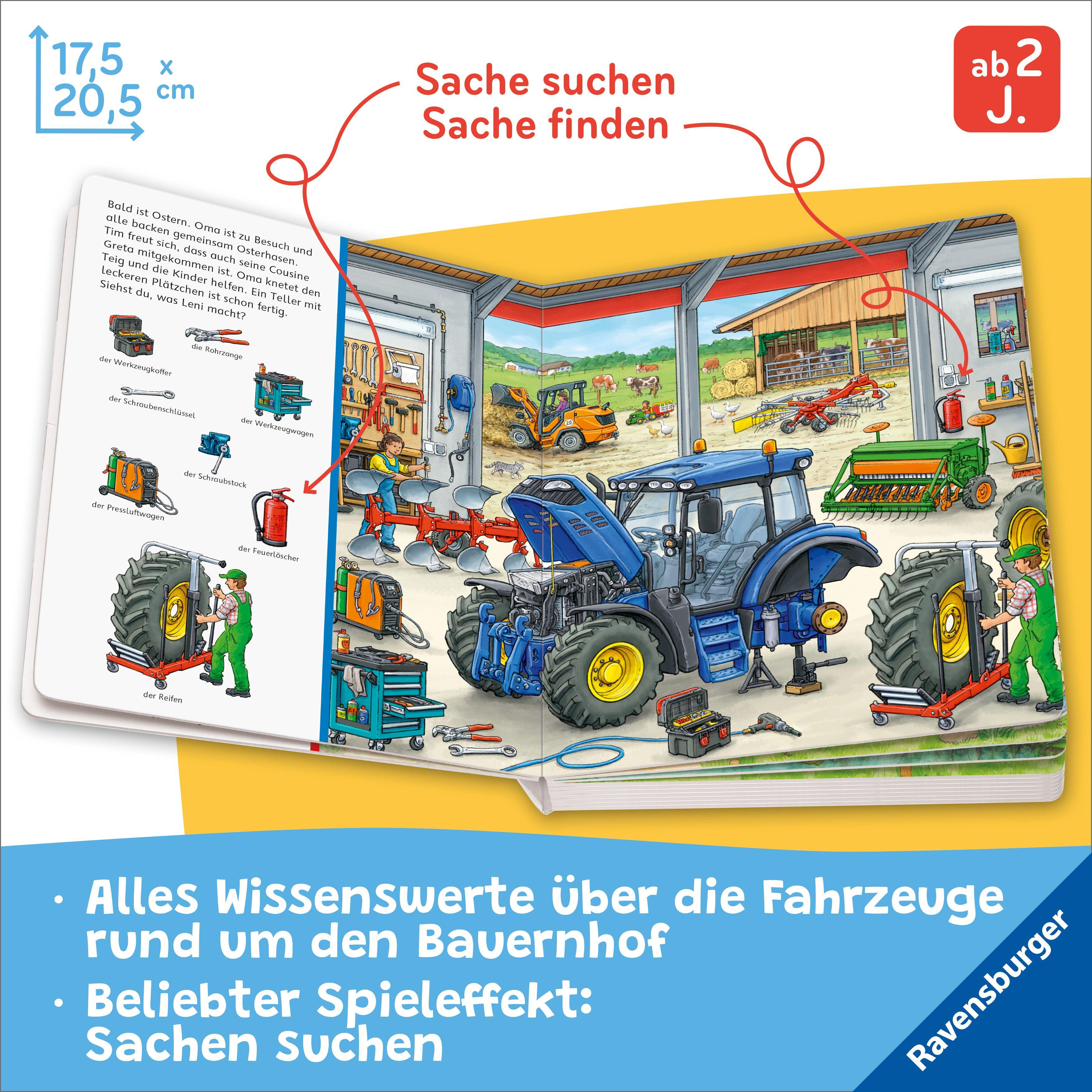 Beispielinhalt (Bild) Sachen suchen - Bauernhof-Fahrzeuge