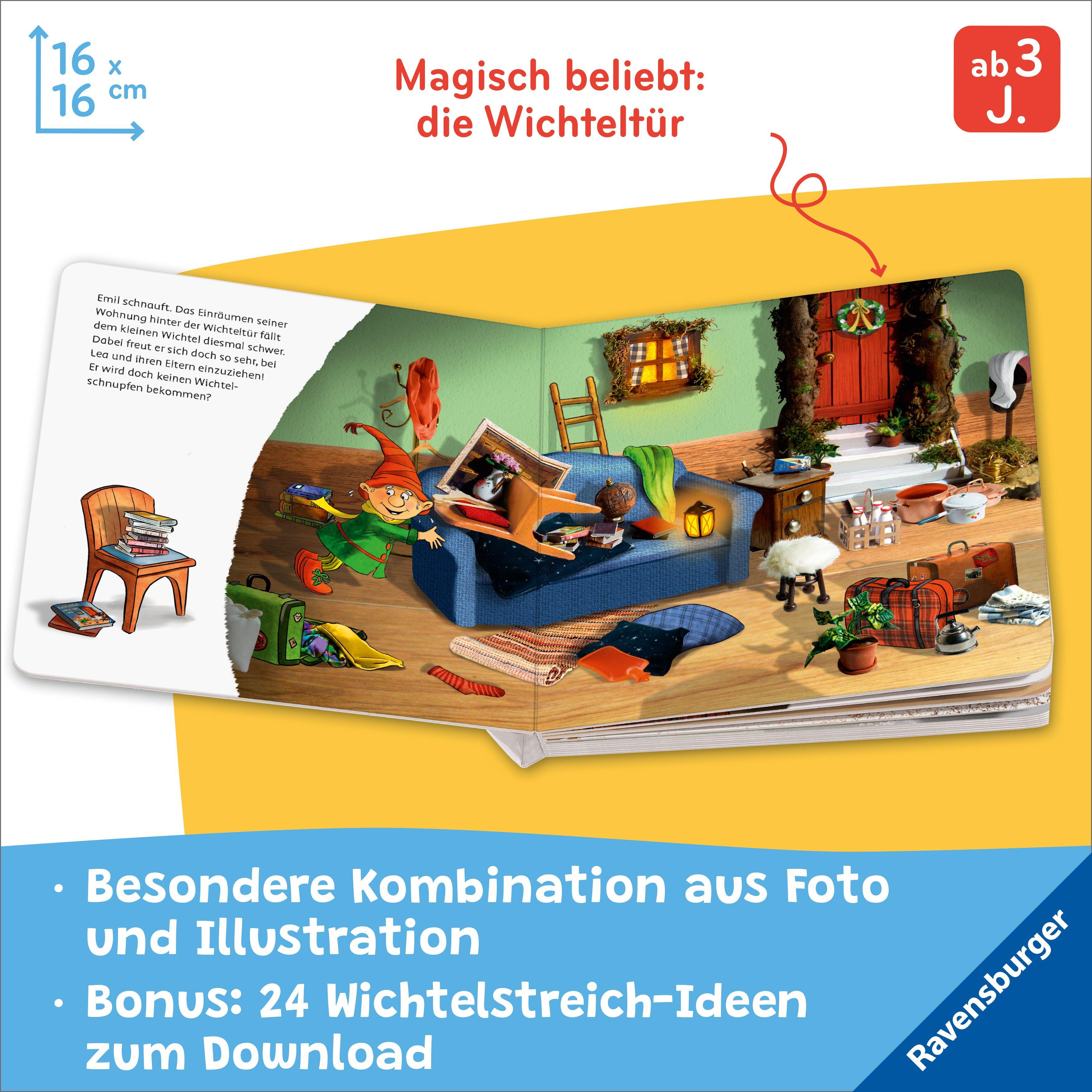 Beispielinhalt (Bild) Hurra, der Wichtel ist da! Mein Wichteltür-Buch