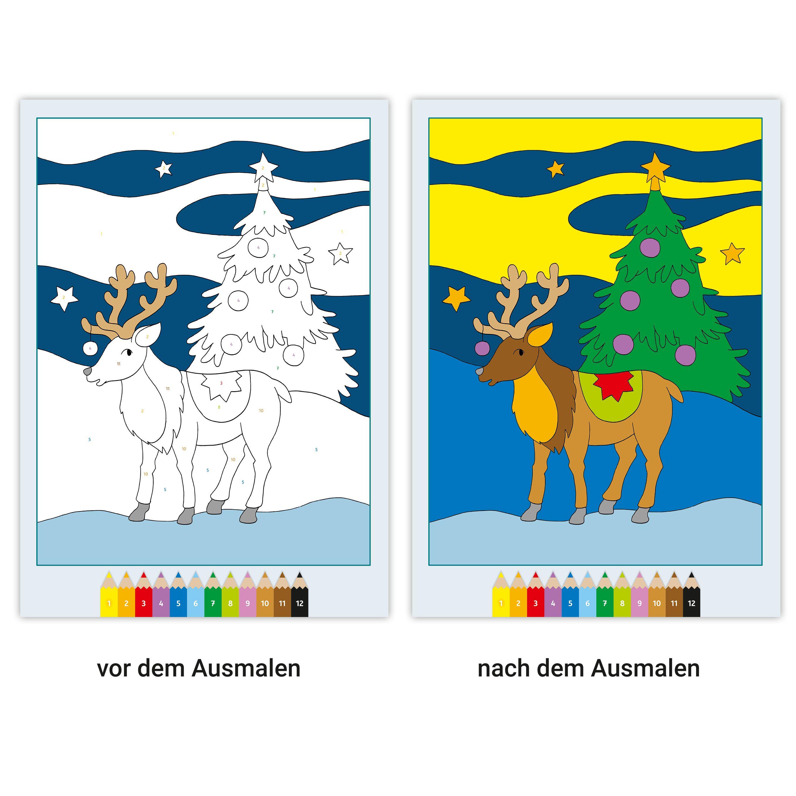 Beispielinhalt (Bild) CreArt Malen nach Zahlen - Weihnachten