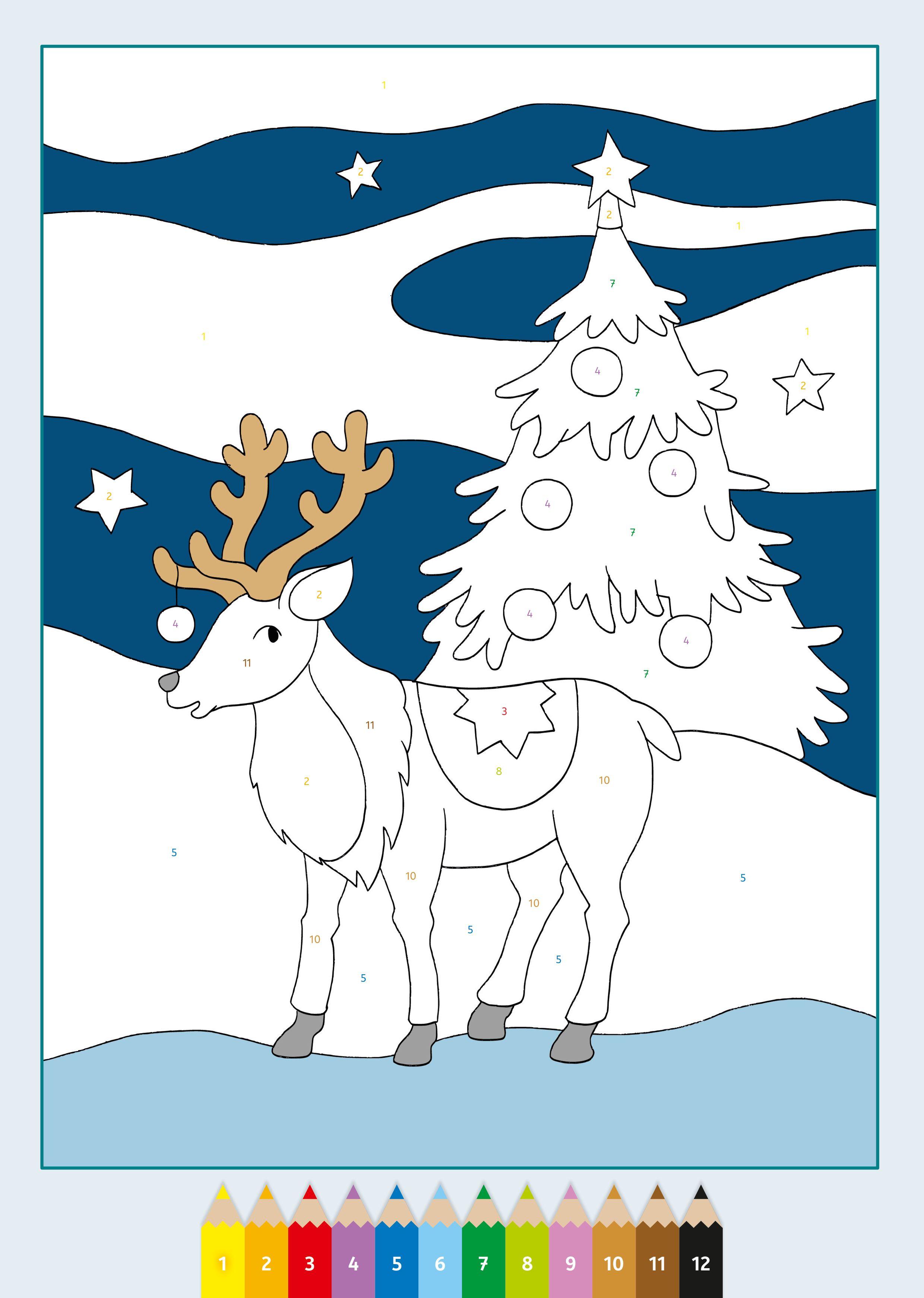 Beispielinhalt (Bild) CreArt Malen nach Zahlen - Weihnachten