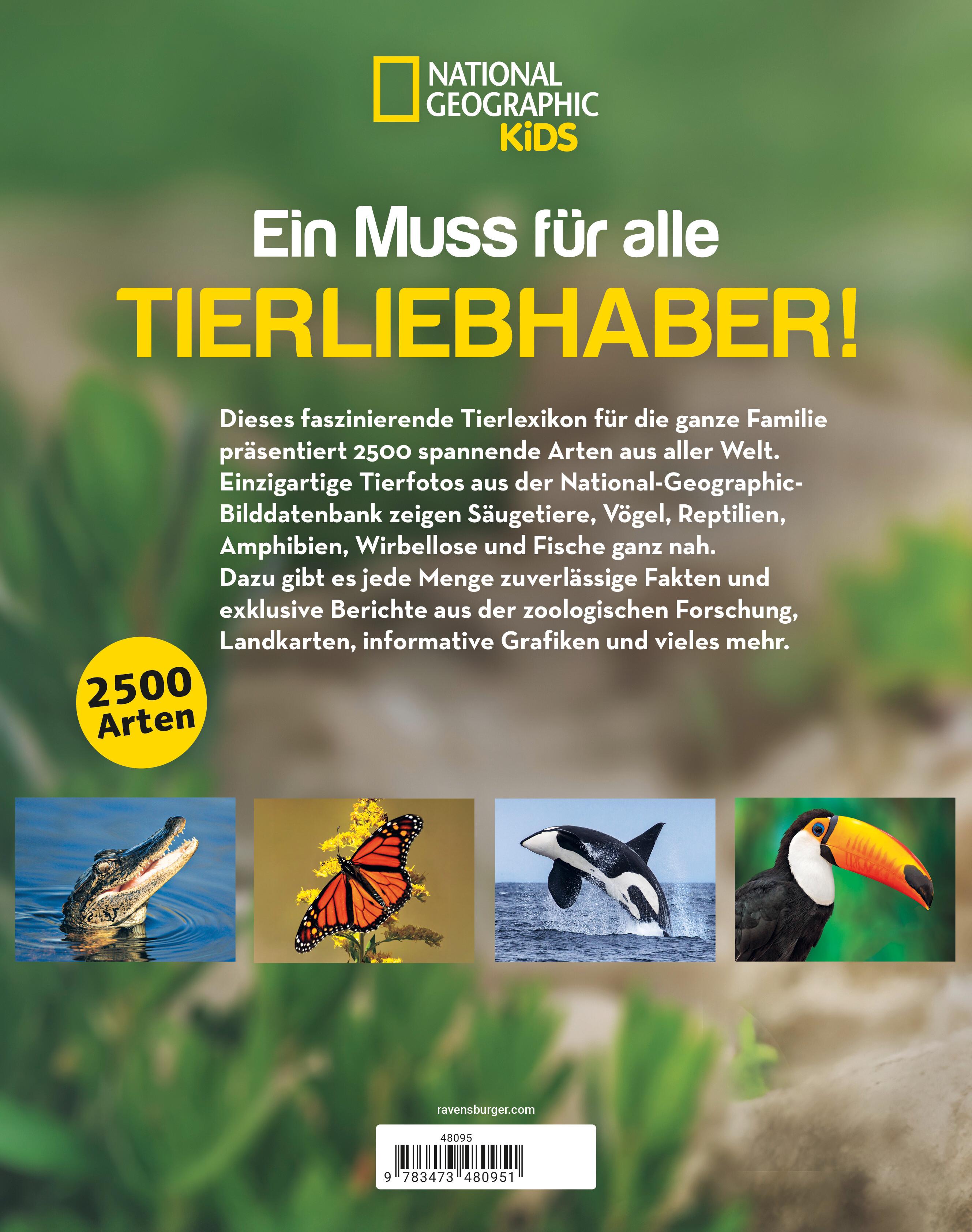Rückseitencover National Geographic Kids - Lexikon der Tiere