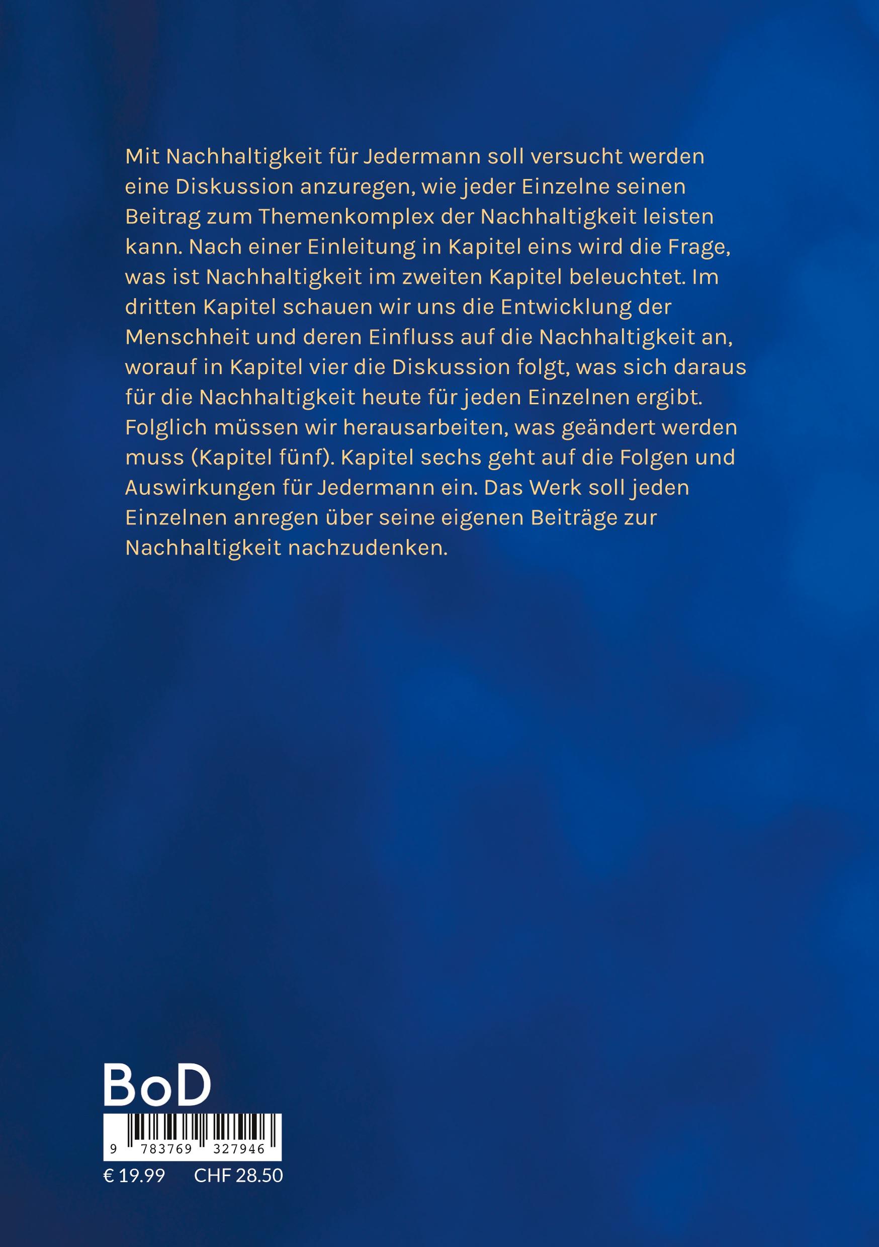 Rückseitencover Nachhaltigkeit für Jedermann