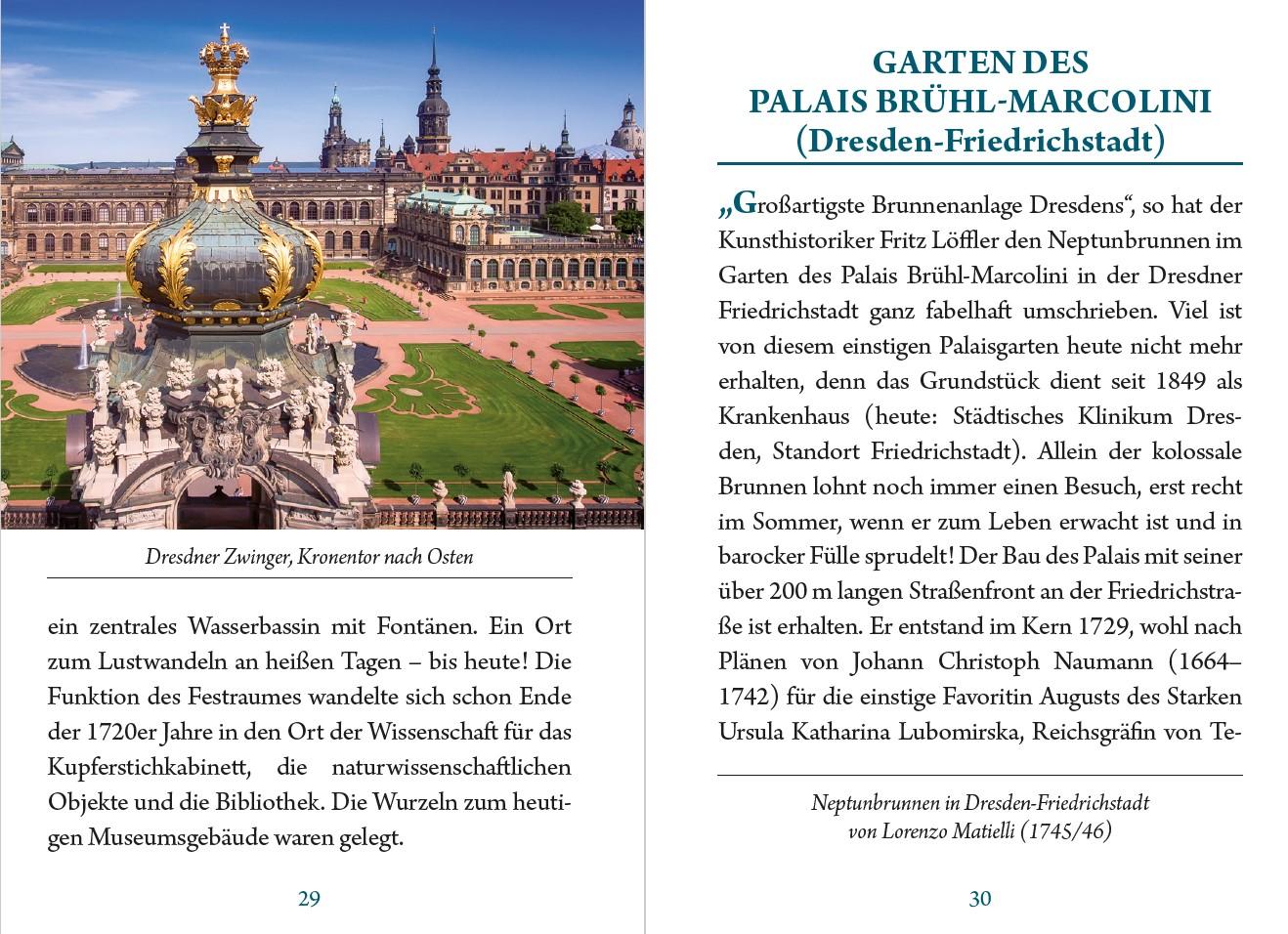 Beispielinhalt (Bild) Das kleine Buch der Sächsischen Schlossgärten