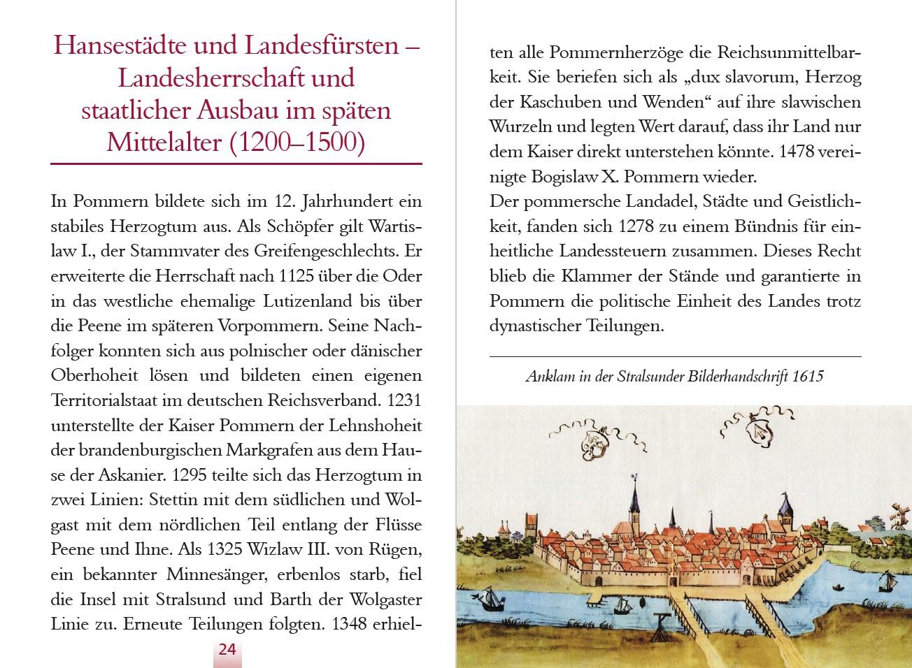 Beispielinhalt (Bild) Kleine Geschichte Pommerns