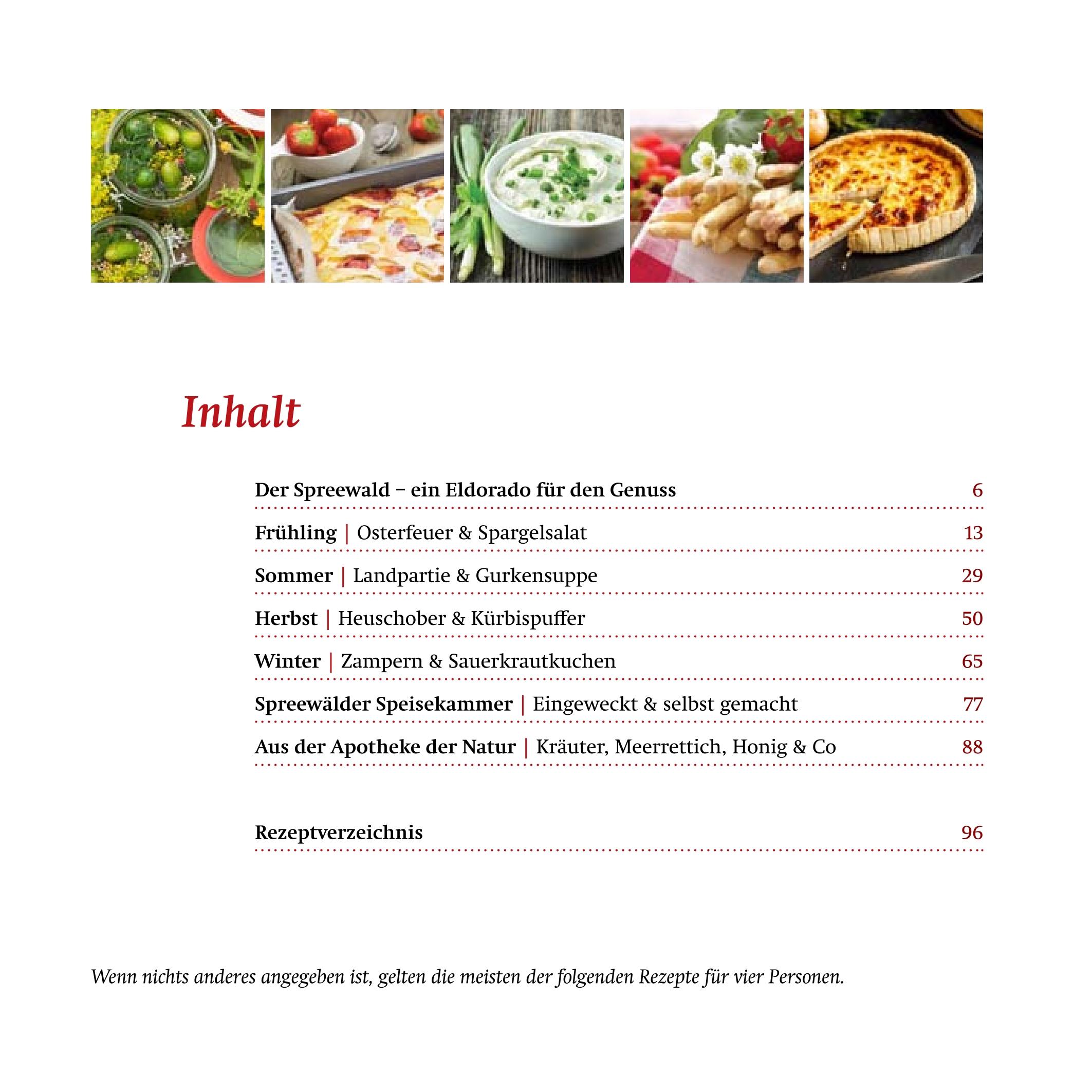 Beispielinhalt (Bild) Die besten Rezepte aus dem Spreewald