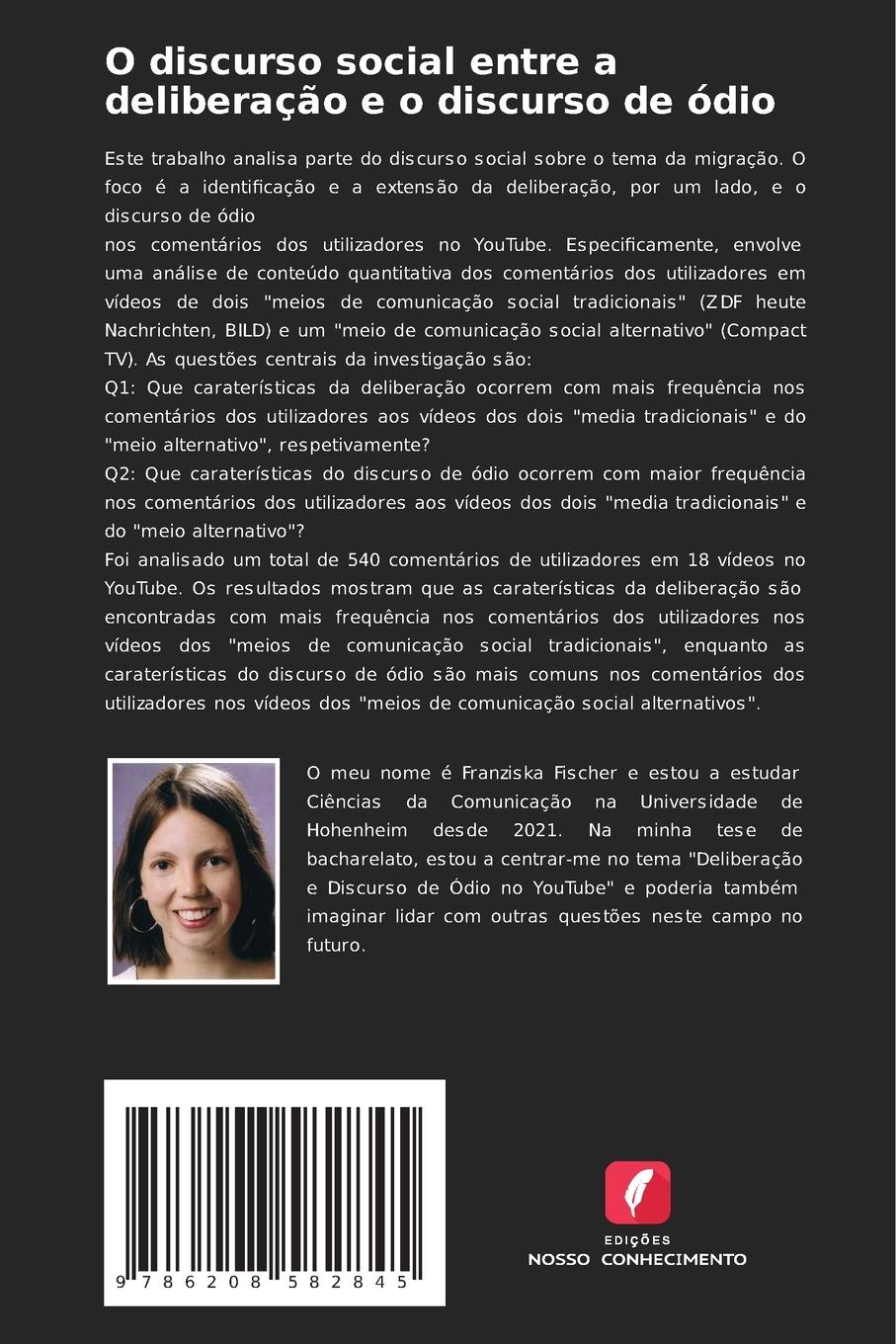 Rückseitencover O discurso social entre a deliberação e o discurso de ódio