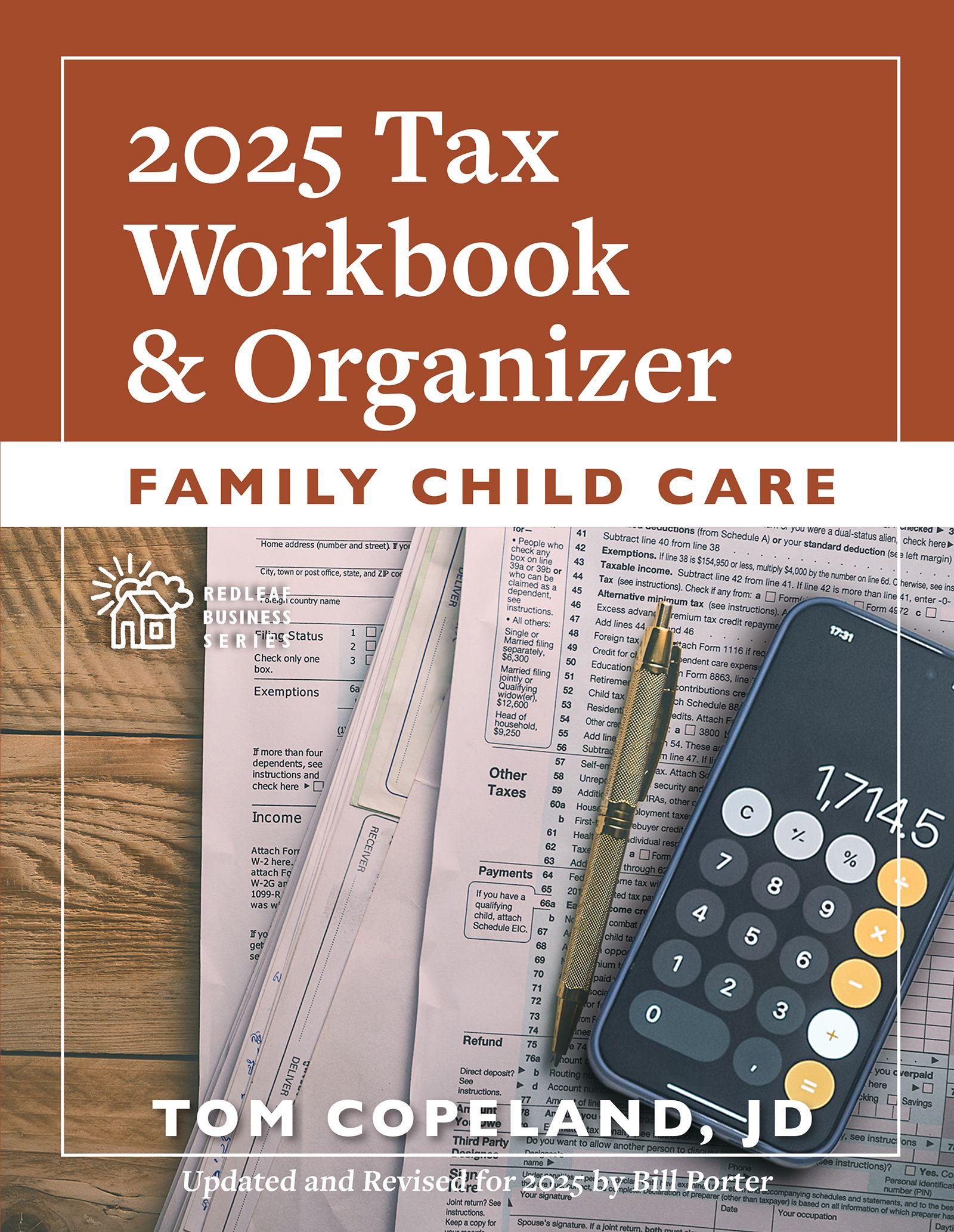 Vorderes Coverbild Family Child Care 2025 Tax Workbook and Organizer