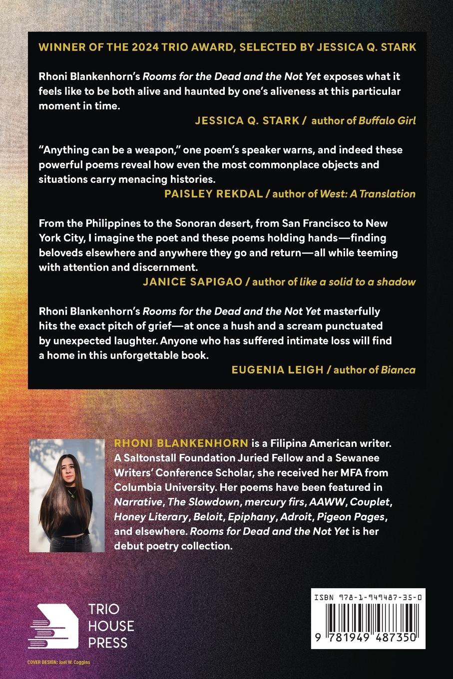 Rückseitencover Rooms for the Dead and the Not Yet