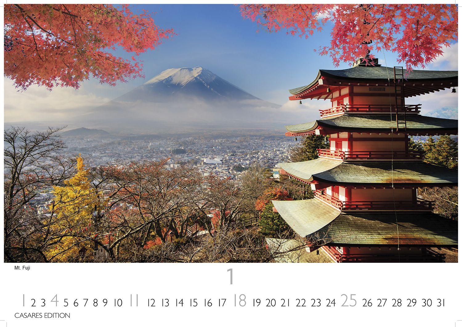 Beispielinhalt (Bild) Japan Kalender 2026 - Wandkalender | Fotokalender Asien 35x50cm Grosses Format - Hochwertiger . mit landestypischen Motiven | Perfekt für Japan-Liebhaber