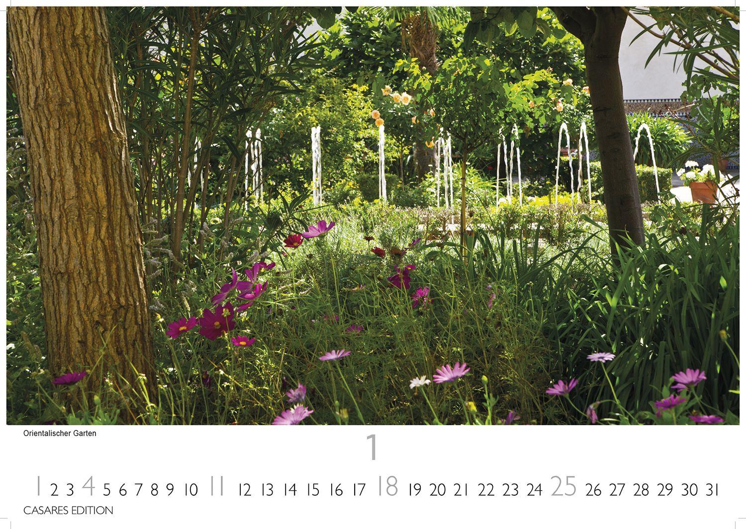 Beispielinhalt (Bild) Gärten der Welt Kalender 2026 - Wandkalender | Fotokalender Naturkalender 35x50cm - Wunderschöne Fotos der Gartenkultur aus aller Welt