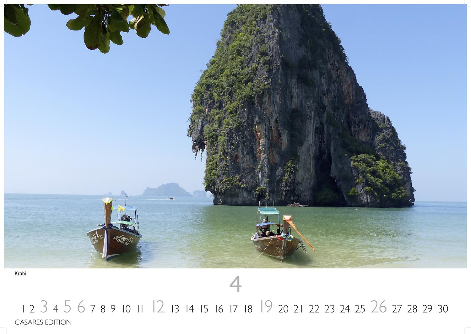 Beispielinhalt (Bild) Thailand Kalender 2026 - Wandkalender | Fotokalender Orient 35x50cm Grosses Format - Hochwertiger für 2026 - von der beeindruckenden Schönheit des Landes