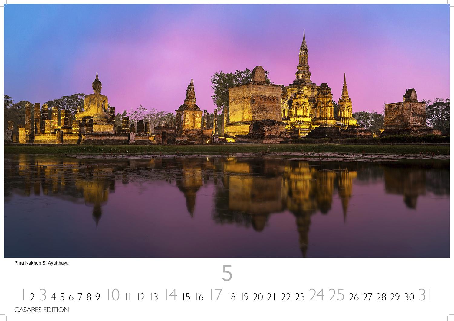 Beispielinhalt (Bild) Thailand Kalender 2026 - Wandkalender | Fotokalender Orient 35x50cm Grosses Format - Hochwertiger für 2026 - von der beeindruckenden Schönheit des Landes