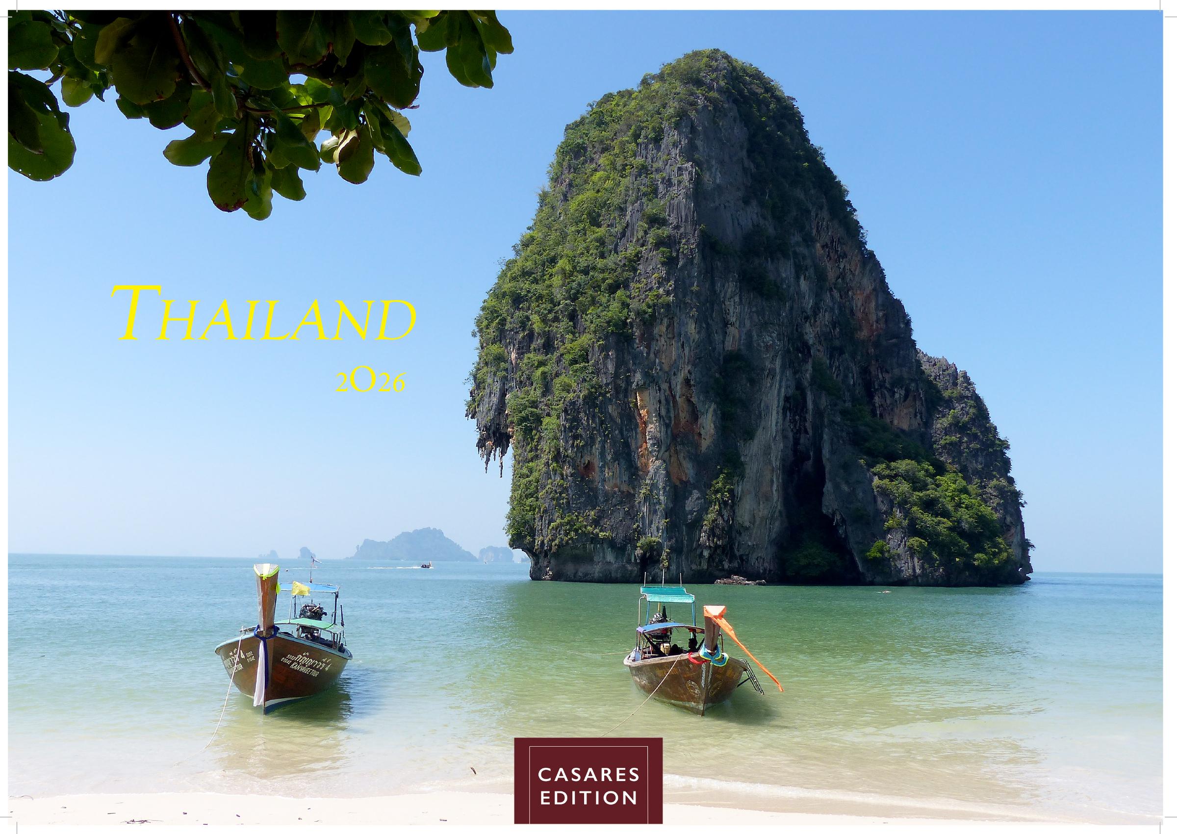 Vorderes Coverbild Thailand 2026 Kalender 35x50cm Grosses Format - Hochwertiger Wandkalender für 2026 von der beeindruckenden Schönheit des Landes