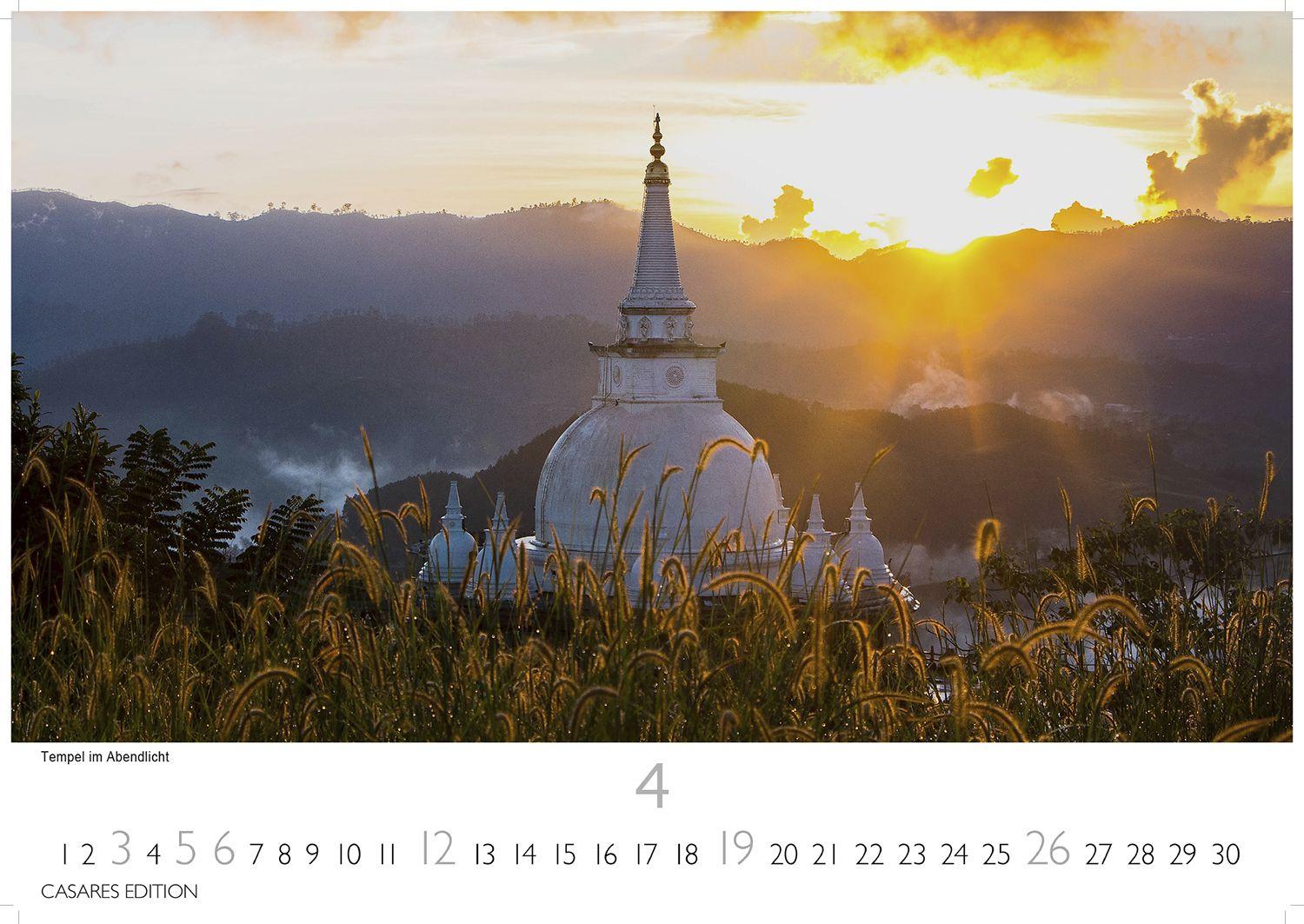 Beispielinhalt (Bild) Sri Lanka Kalender 2026 - Wandkalender | Fotokalender Asien 24x35cm - Hochwertiger für 2026 - mit atemberaubenden Fotos von Sri Lanka