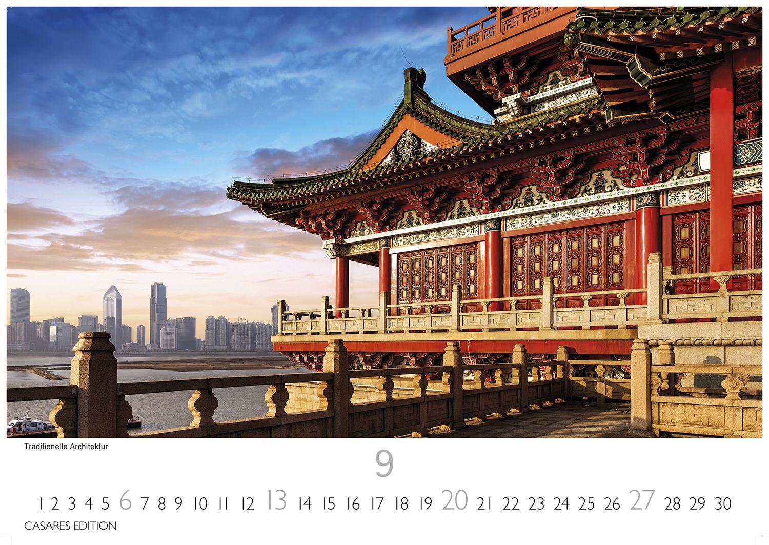 Beispielinhalt (Bild) China Kalender 2026 - Wandkalender | Fotokalender Asien 35x50cm Grosses Format - Wundervolle Landschaften | Tradition und Moderne in 12 faszinierenden Fotos