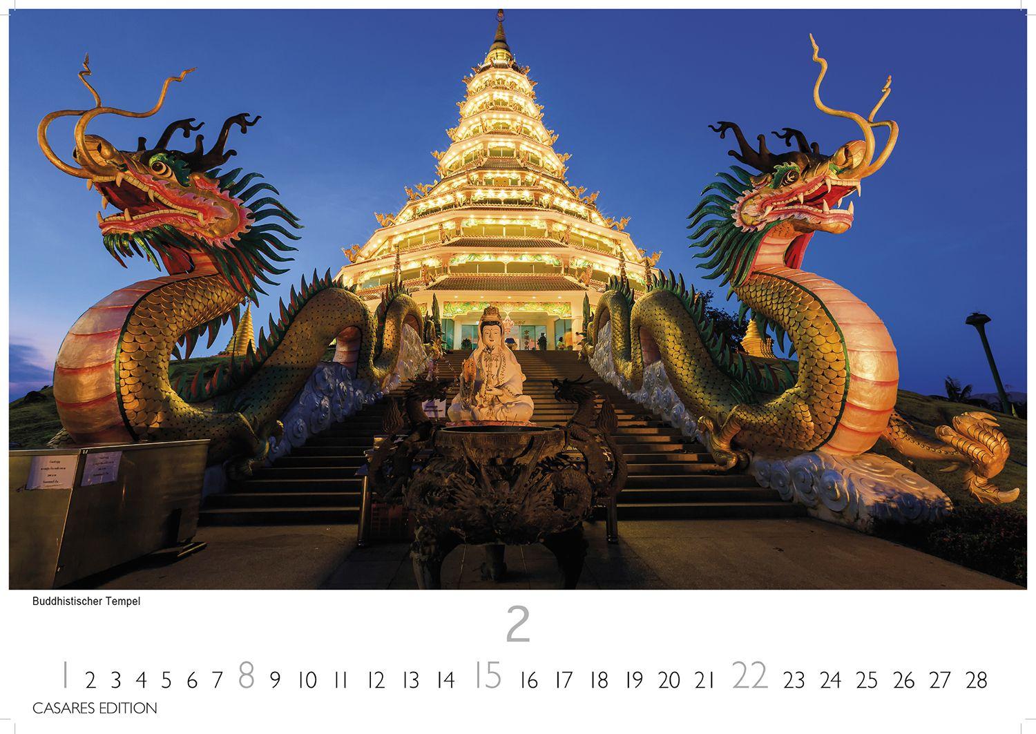 Beispielinhalt (Bild) China Kalender 2026 - Wandkalender | Fotokalender Asien 35x50cm Grosses Format - Wundervolle Landschaften | Tradition und Moderne in 12 faszinierenden Fotos