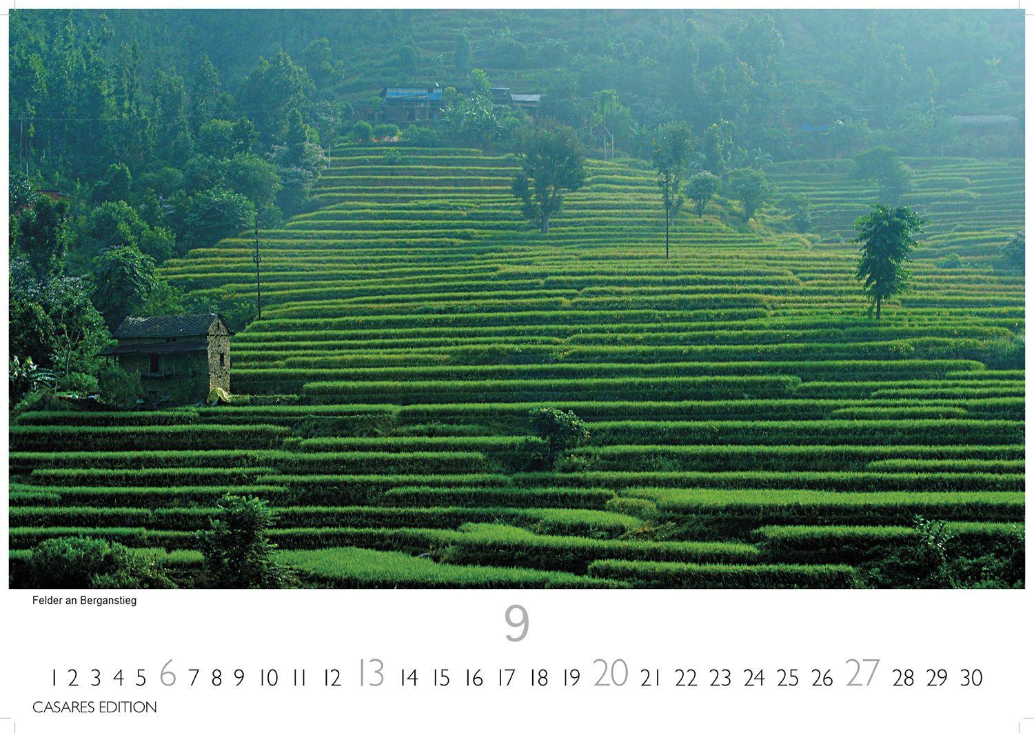 Beispielinhalt (Bild) Nepal Kalender 2026 - Wandkalender | Fotokalender Asien 24x35cm - Atemberaubende Fotos der Himalaya-Gipfel, Tempel und heiligen Stätten Nepals