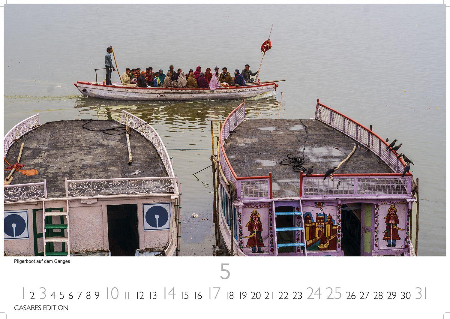 Beispielinhalt (Bild) Indien Kalender 2026 - Wandkalender | Fotokalender Asien 24x35cm - Entdecken Sie die vielfältige Kultur Indiens in 12 faszinierenden Fotos