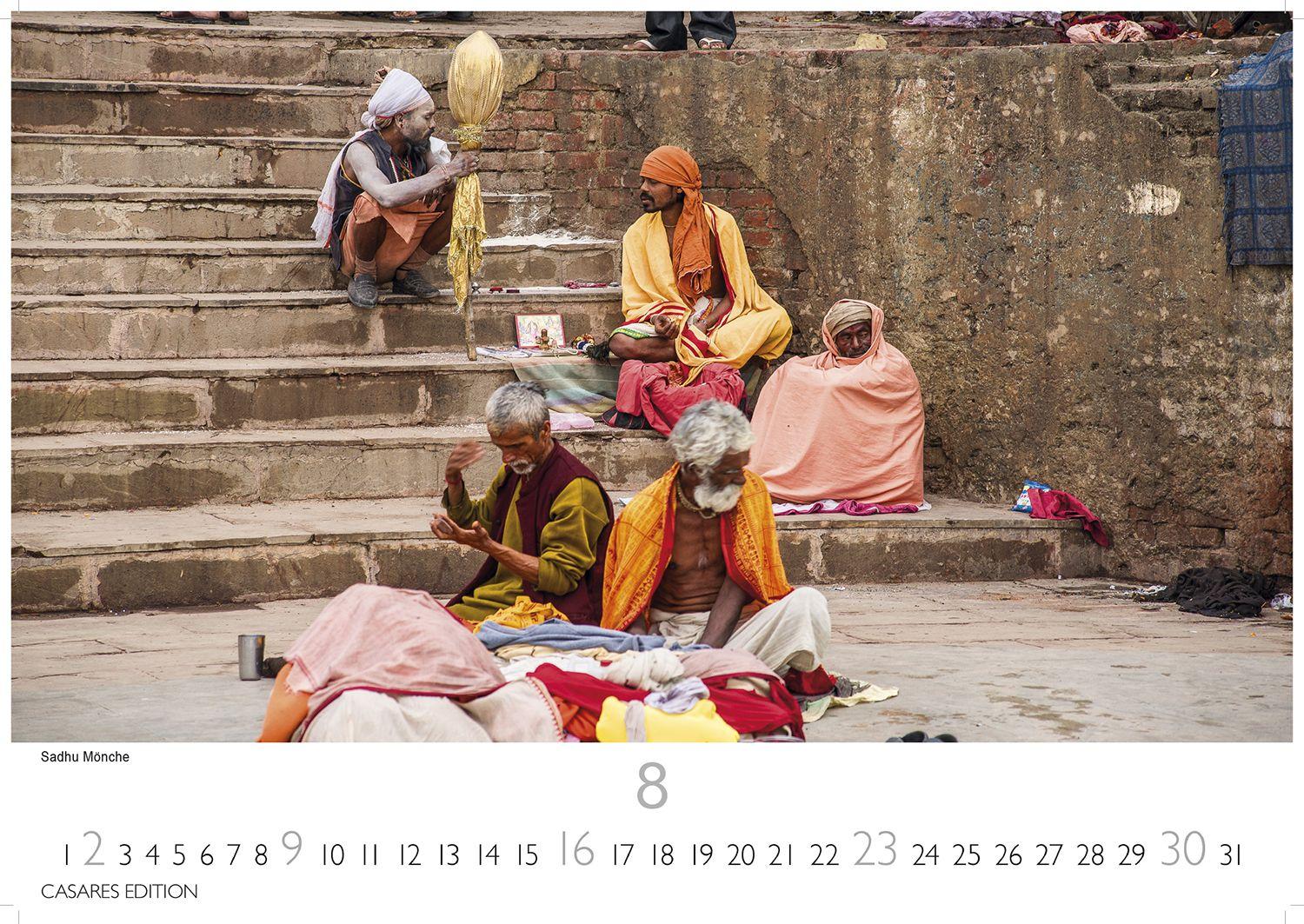 Beispielinhalt (Bild) Indien Kalender 2026 - Wandkalender | Fotokalender Asien 24x35cm - Entdecken Sie die vielfältige Kultur Indiens in 12 faszinierenden Fotos