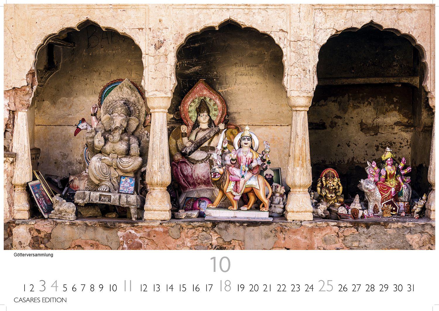 Beispielinhalt (Bild) Indien Kalender 2026 - Wandkalender | Fotokalender Asien 24x35cm - Entdecken Sie die vielfältige Kultur Indiens in 12 faszinierenden Fotos