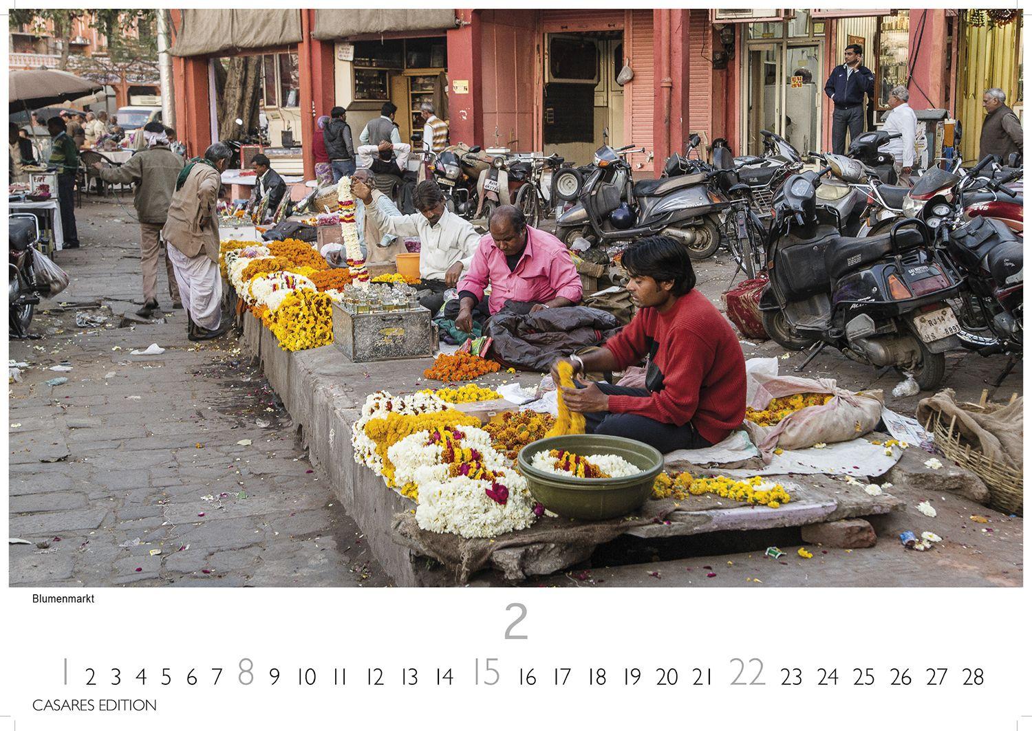 Beispielinhalt (Bild) Indien Kalender 2026 - Wandkalender | Fotokalender Asien 24x35cm - Entdecken Sie die vielfältige Kultur Indiens in 12 faszinierenden Fotos