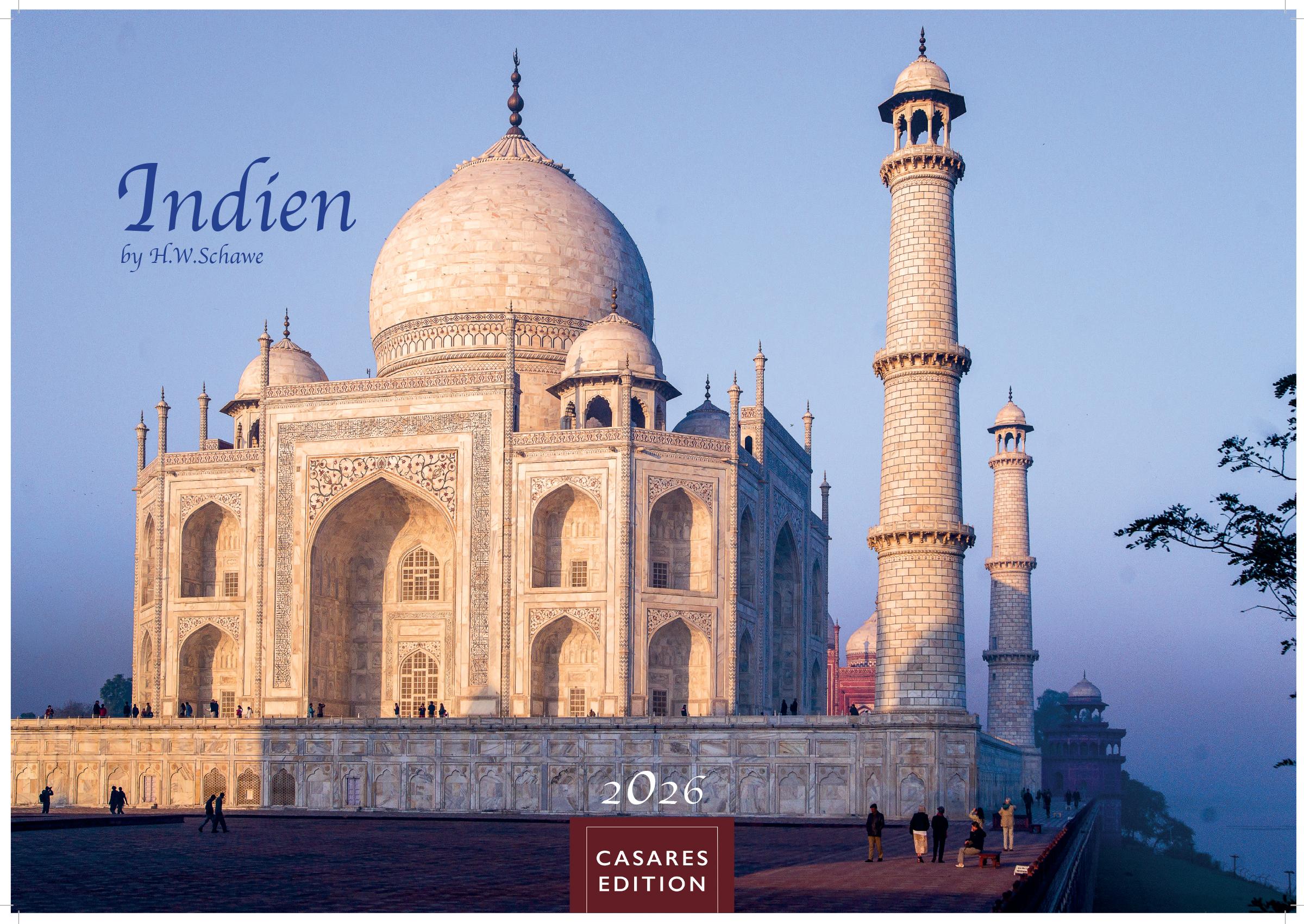 Vorderes Coverbild Indien Kalender 2026 - Wandkalender | Fotokalender Asien 35x50cm Grosses Format - Entdecken Sie die vielfältige Kultur Indiens in 12 faszinierenden Fotos