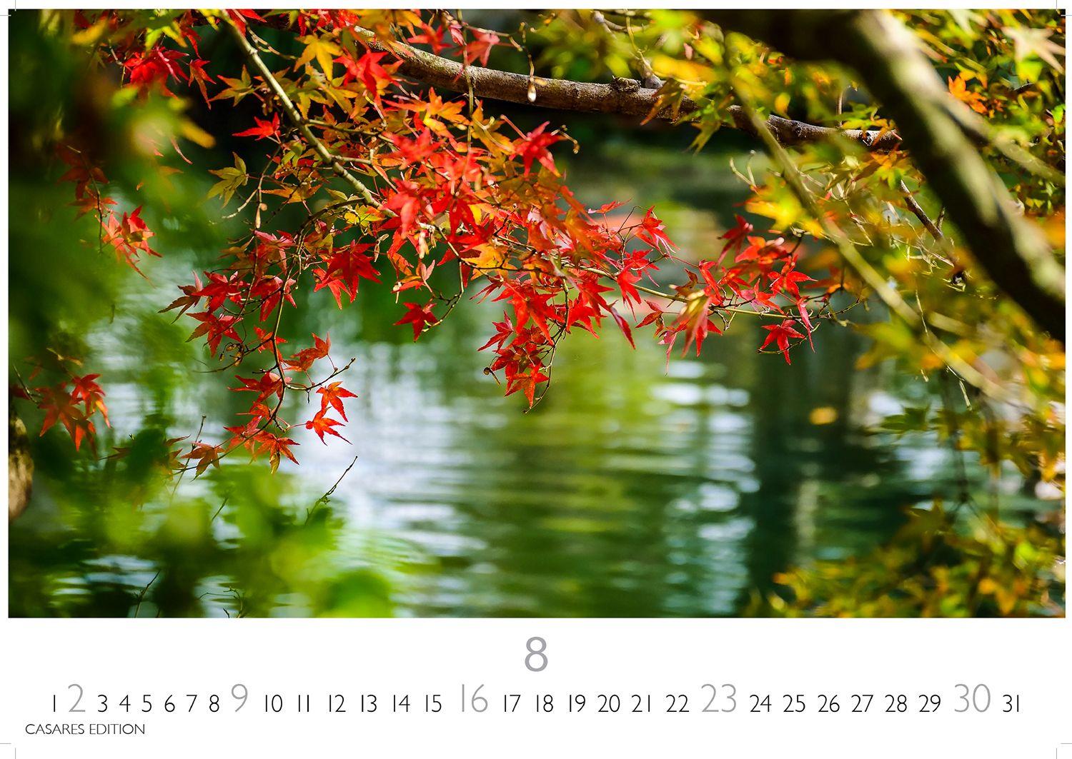 Beispielinhalt (Bild) Japanische Gärten Kalender 2026 - Wandkalender | Fotokalender Asien 35x50cm Grosses Format - Fotografien authentischer japanischer Gärten, perfekt für Natur- und Gartenliebhaber