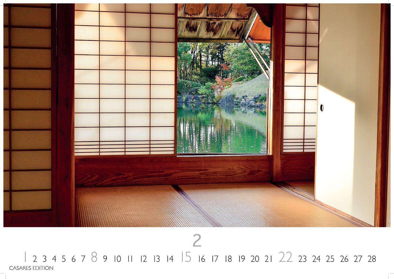 Beispielinhalt (Bild) Japanische Gärten Kalender 2026 - Wandkalender | Fotokalender Asien 35x50cm Grosses Format - Fotografien authentischer japanischer Gärten, perfekt für Natur- und Gartenliebhaber