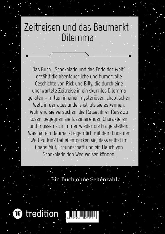 Rückseitencover Schokolade und das Ende der Welt