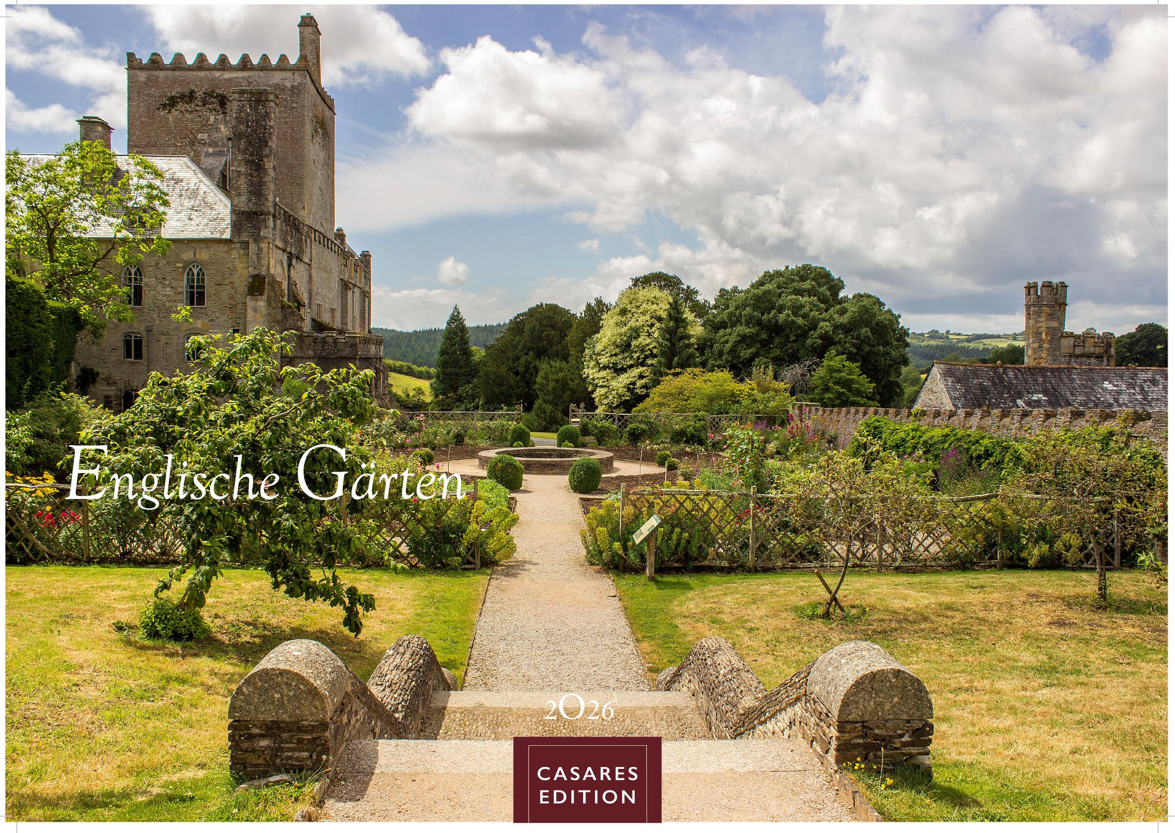 Vorderes Coverbild Englische Gärten Kalender 2026 - Wandkalender | Fotokalender Naturkalender England 24x35cm - Naturfotos - Inspiration für Gartenliebhaber - Perfekt für Naturerlebnis & botanische Schönheit