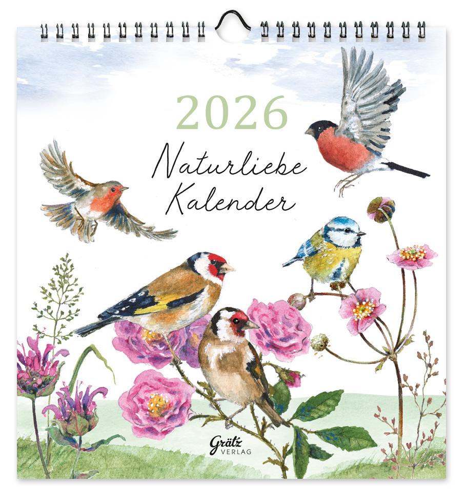 Vorderes Coverbild Kalender Naturliebe Vögel 2026