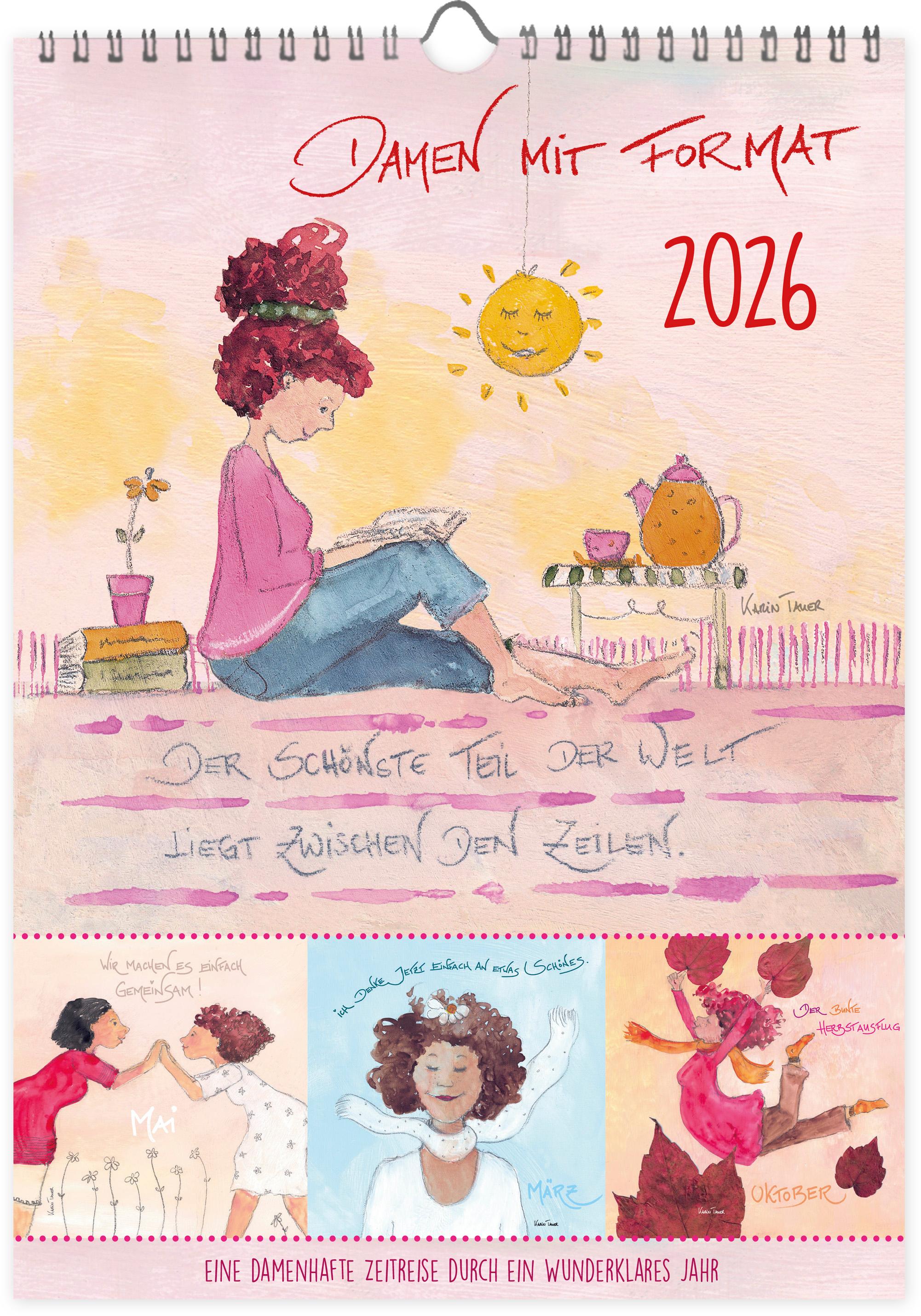 Vorderes Coverbild Monatsplaner Damen mit Format 2026