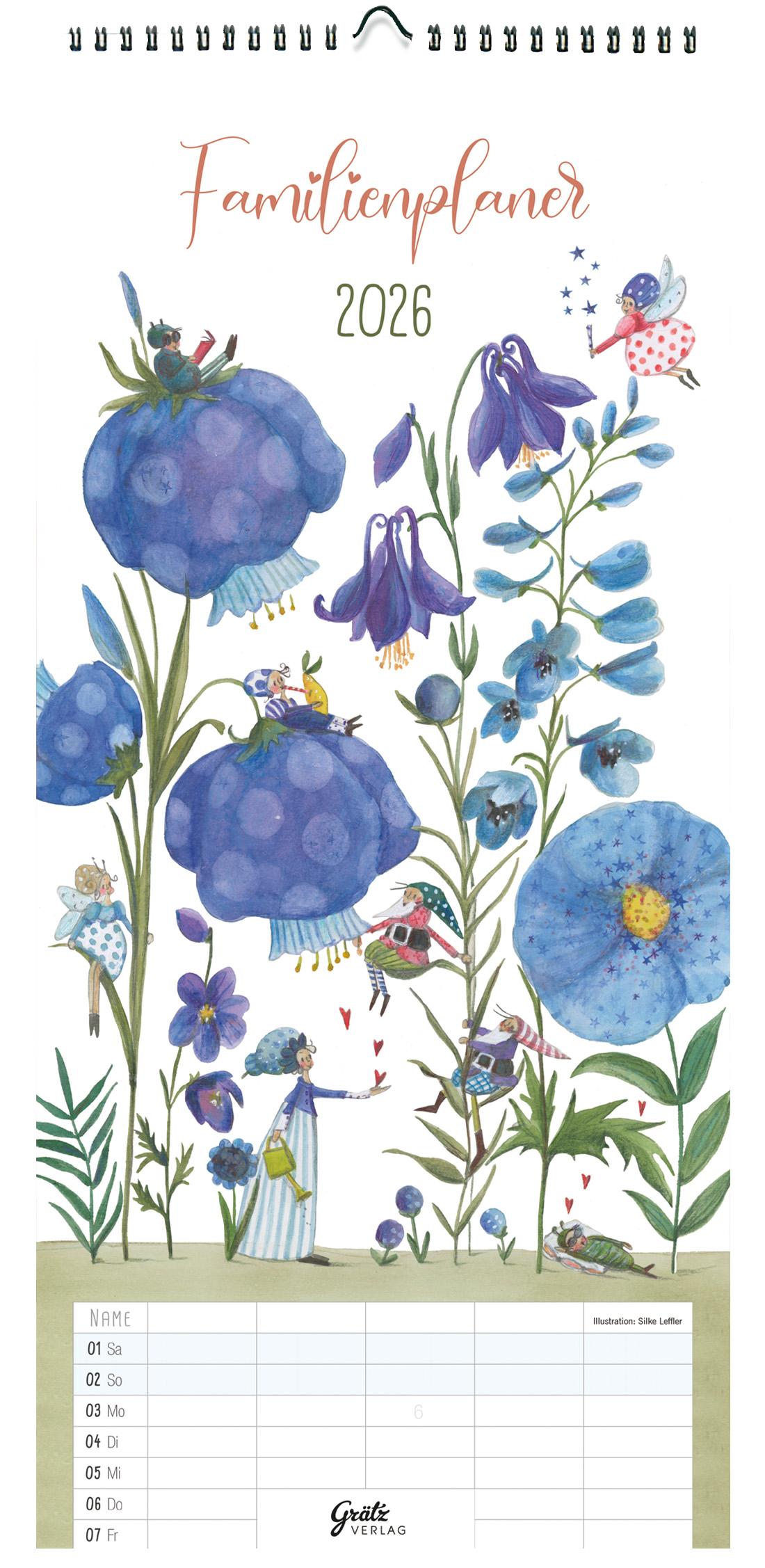 Vorderes Coverbild Familienplaner Akelei 2026