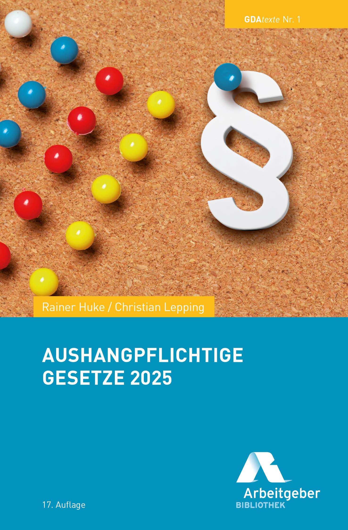 Vorderes Coverbild Aushangpflichtige Gesetze 2025