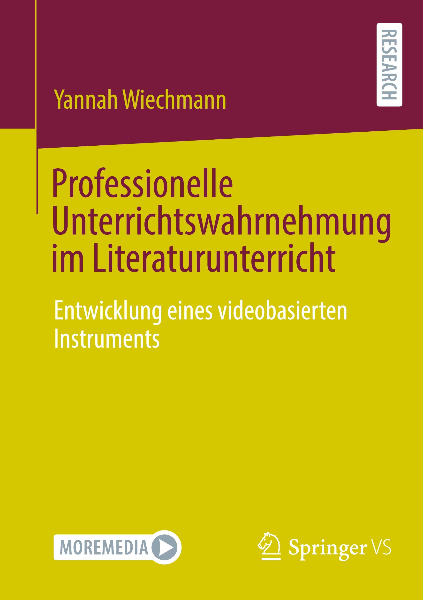 Vorderes Coverbild Professionelle Unterrichtswahrnehmung im Literaturunterricht