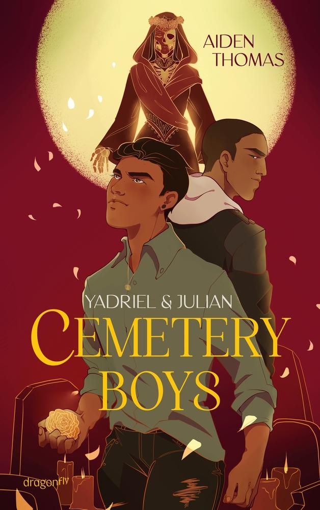 Vorderes Coverbild Yadriel und Julian. Cemetery Boys