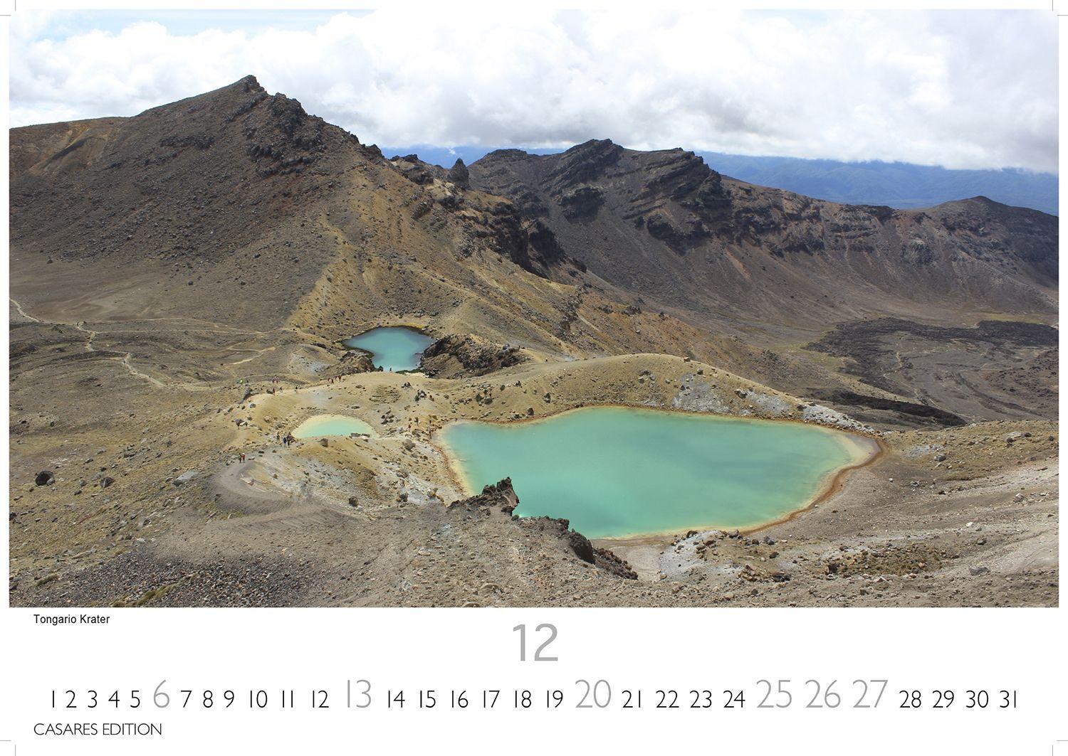 Beispielinhalt (Bild) Neuseeland Kalender 2026 - Wandkalender | Fotokalender Ozeanien 35x50cm - Bildkalender mit atemberaubenden Naturaufnahmen, perfekt für Reisefans & Neuseeland-Liebhaber