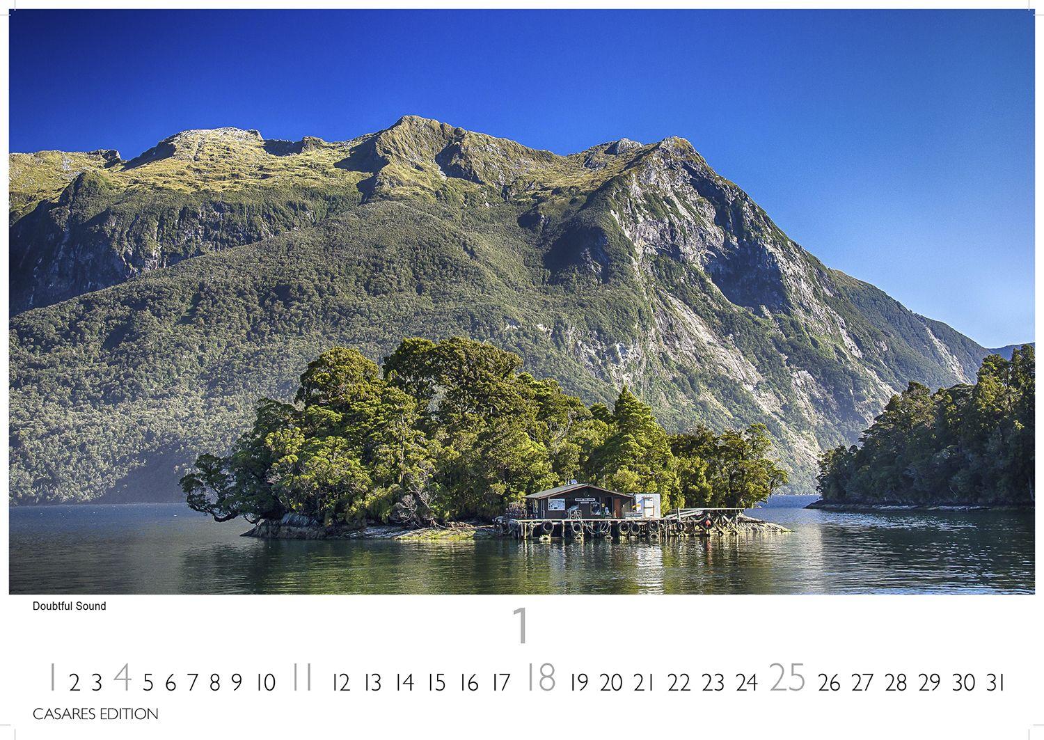 Beispielinhalt (Bild) Neuseeland Kalender 2026 - Wandkalender | Fotokalender Ozeanien 24x35cm - Beeindruckende Landschaften und Naturmotive aus Aotearoa für Wanddeko & Geschenkideen