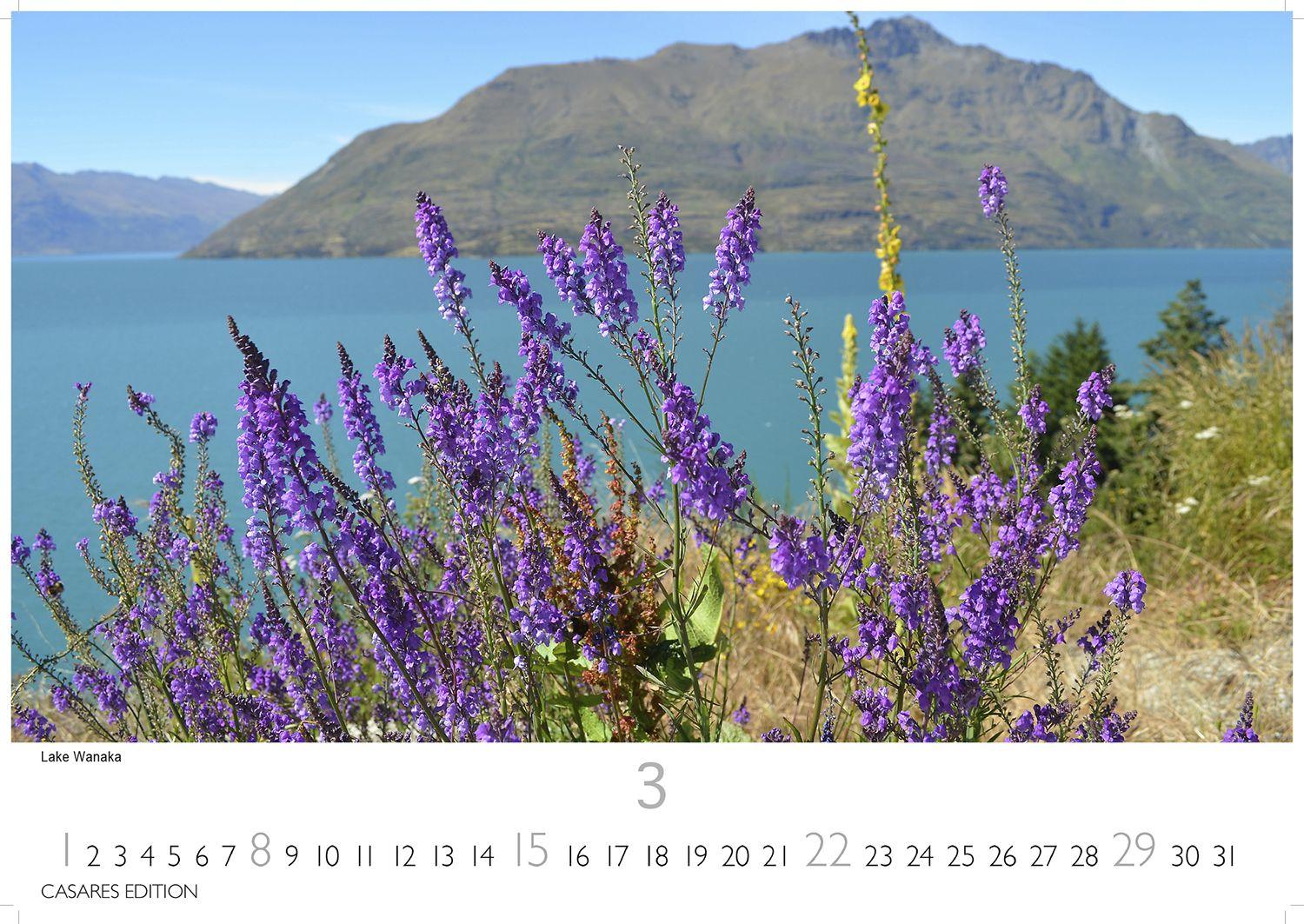Beispielinhalt (Bild) Neuseeland Kalender 2026 - Wandkalender | Fotokalender Ozeanien 24x35cm - Beeindruckende Landschaften und Naturmotive aus Aotearoa für Wanddeko & Geschenkideen