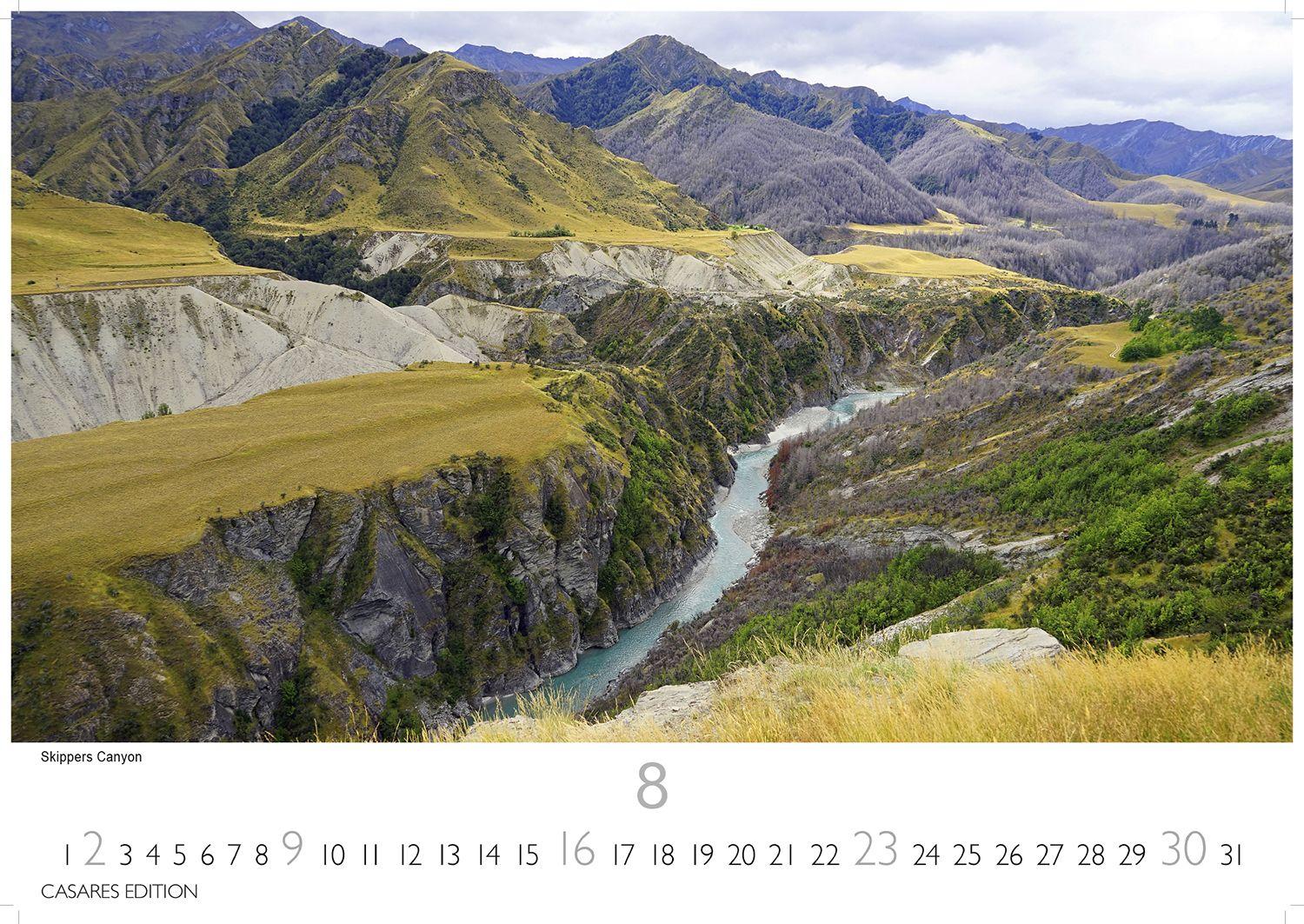 Beispielinhalt (Bild) Neuseeland Kalender 2026 - Wandkalender | Fotokalender Ozeanien 24x35cm - Beeindruckende Landschaften und Naturmotive aus Aotearoa für Wanddeko & Geschenkideen