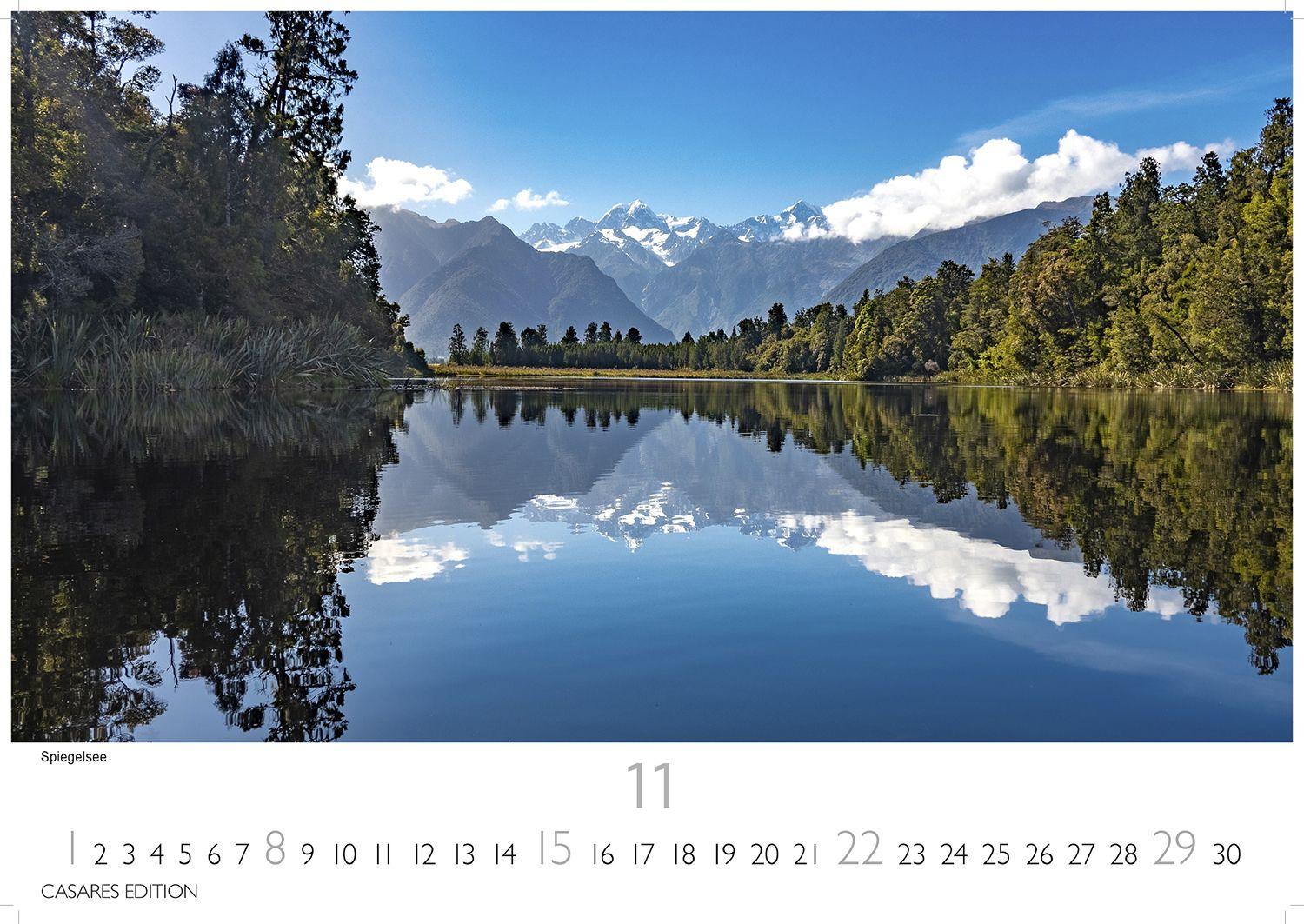 Beispielinhalt (Bild) Neuseeland Kalender 2026 - Wandkalender | Fotokalender Ozeanien 24x35cm - Beeindruckende Landschaften und Naturmotive aus Aotearoa für Wanddeko & Geschenkideen