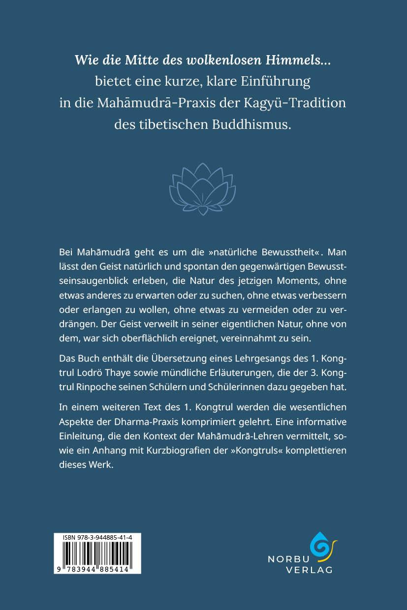Rückseitencover Wie die Mitte des wolkenlosen Himmels...