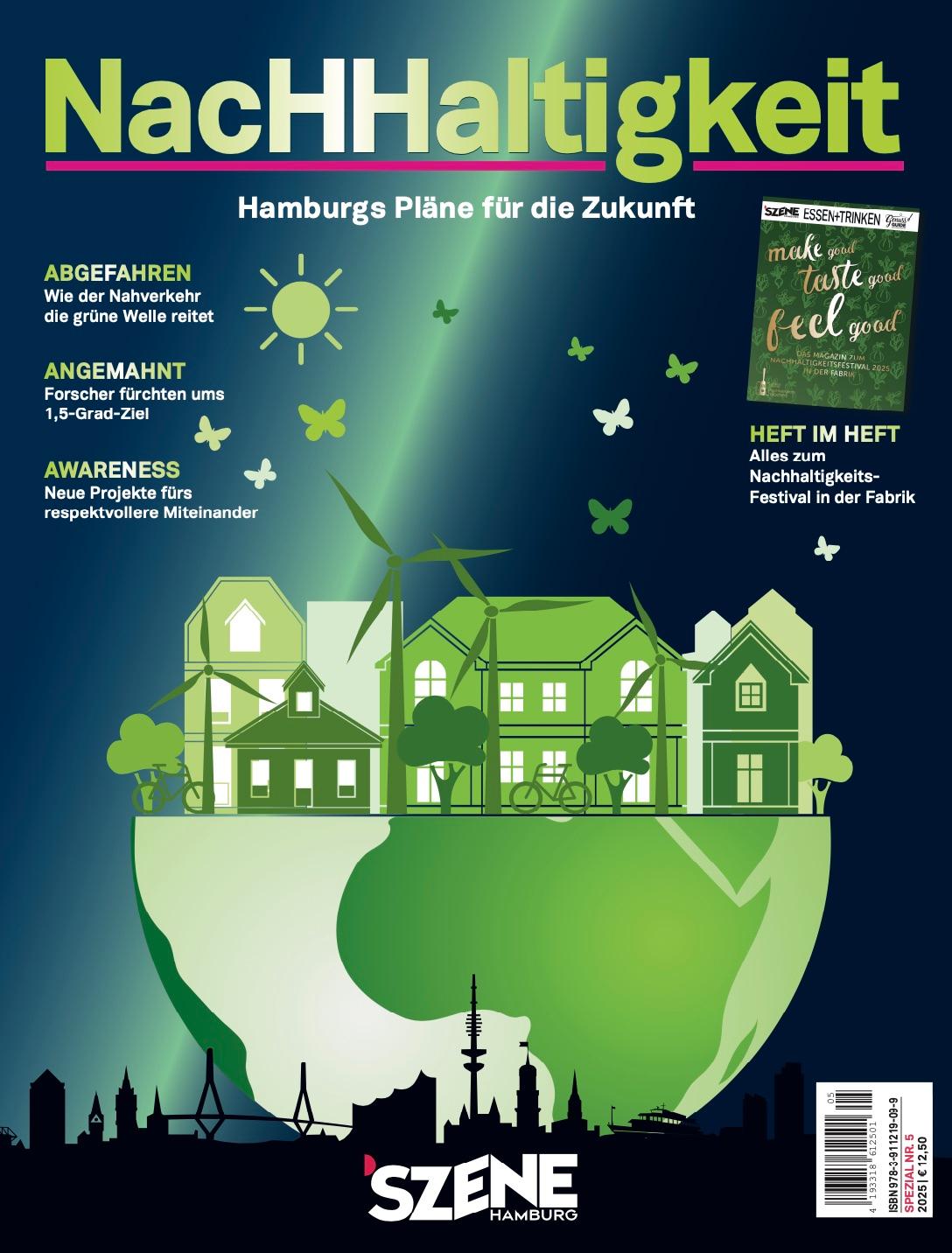 Vorderes Coverbild SZENE HAMBURG NACHHALTIGKEIT 2025/2026