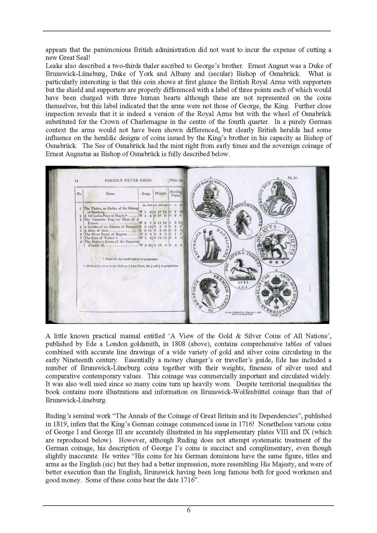 Beispielinhalt (Bild) The Coinage of the House of Brunswick-Calenberg-Hannover during the period 1714-1837