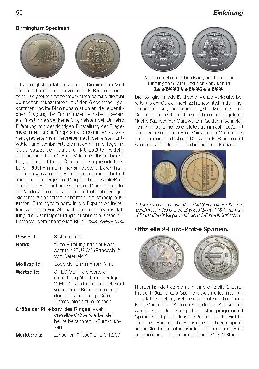 Beispielinhalt (Bild) Die 2-Euro-Münzen