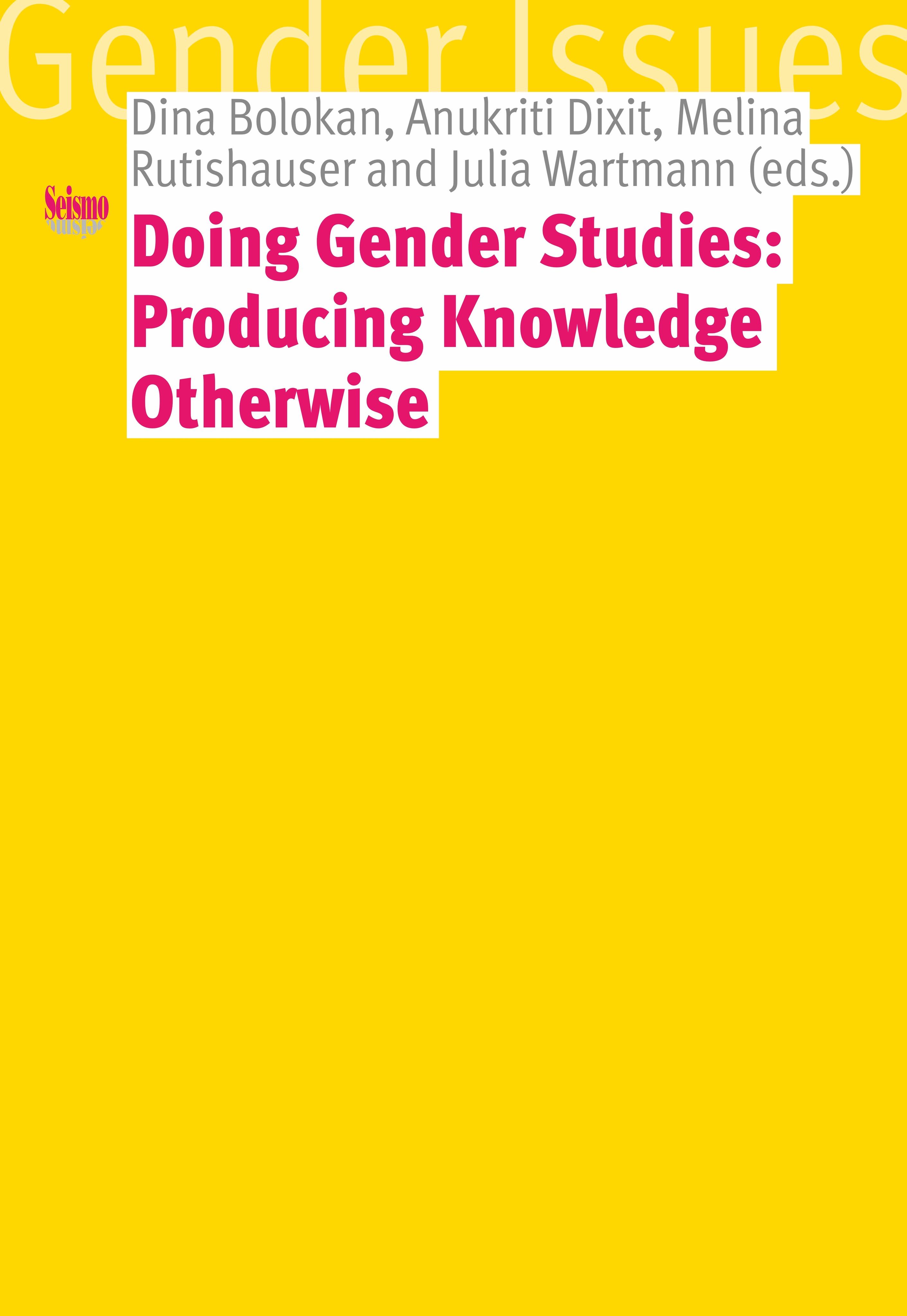Vorderes Coverbild Doing Gender Studies: Producing Knowledge otherwise