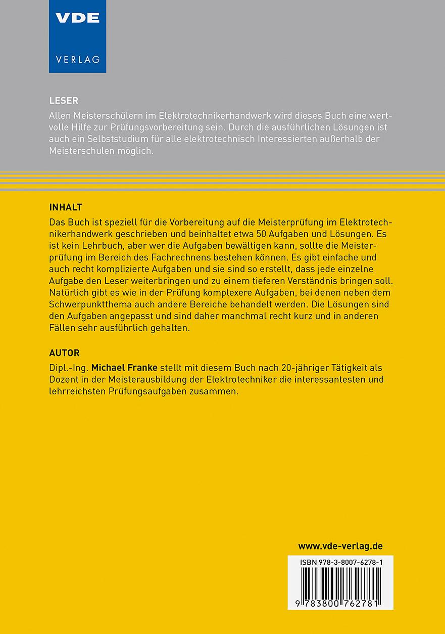 Rückseitencover Meisterprüfung Elektrotechnik