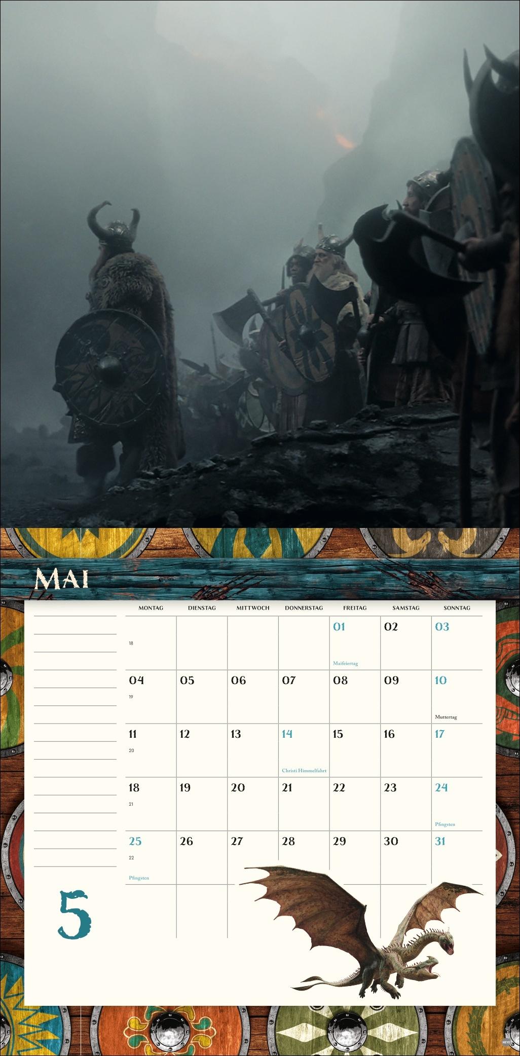 Beispielinhalt (Bild) Drachenzähmen Broschurkalender 2026