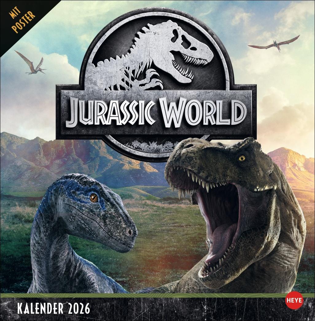 Vorderes Coverbild Jurassic World Broschurkalender 2026