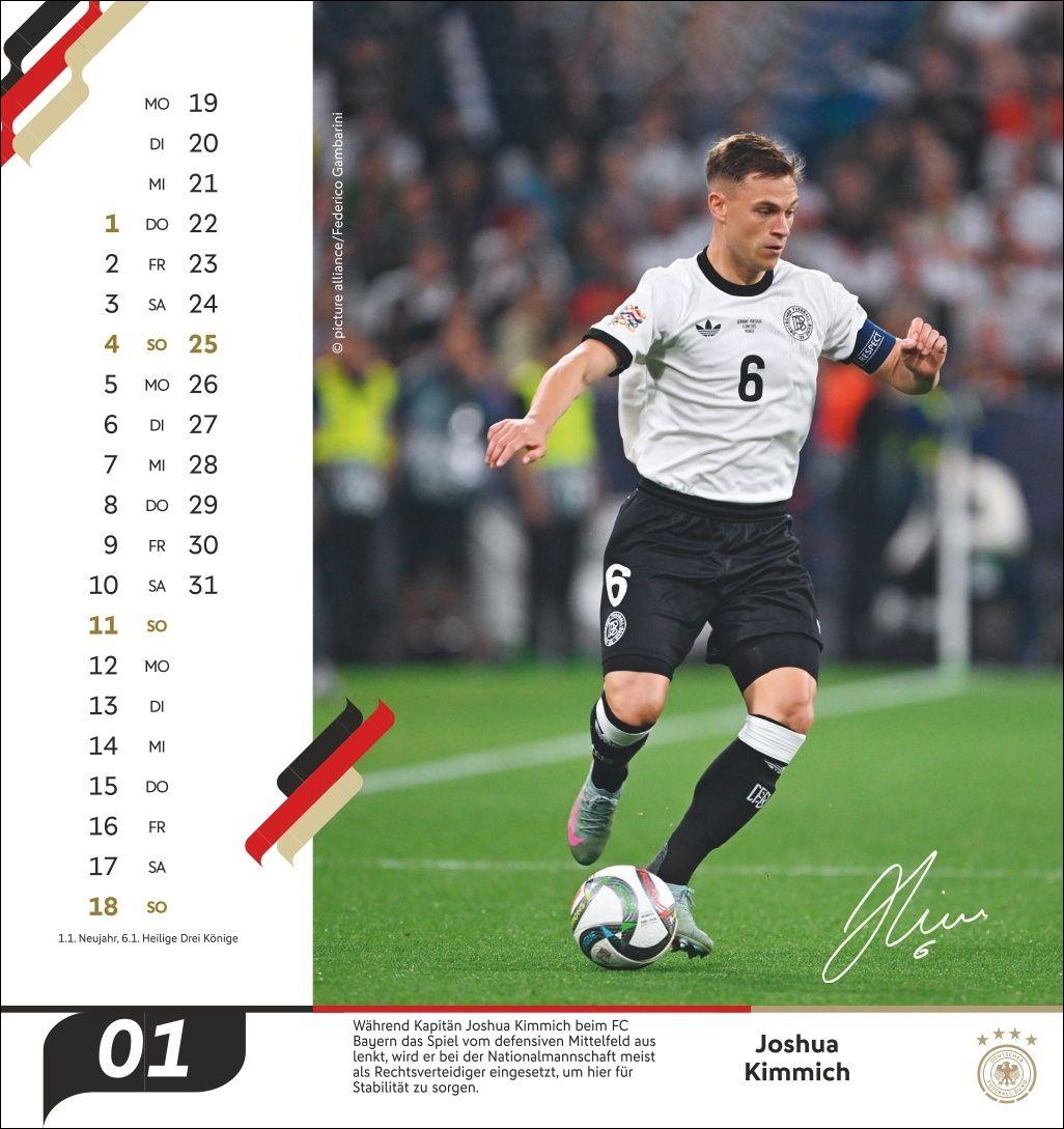 Beispielinhalt (Bild) DFB Männer Postkartenkalender 2026